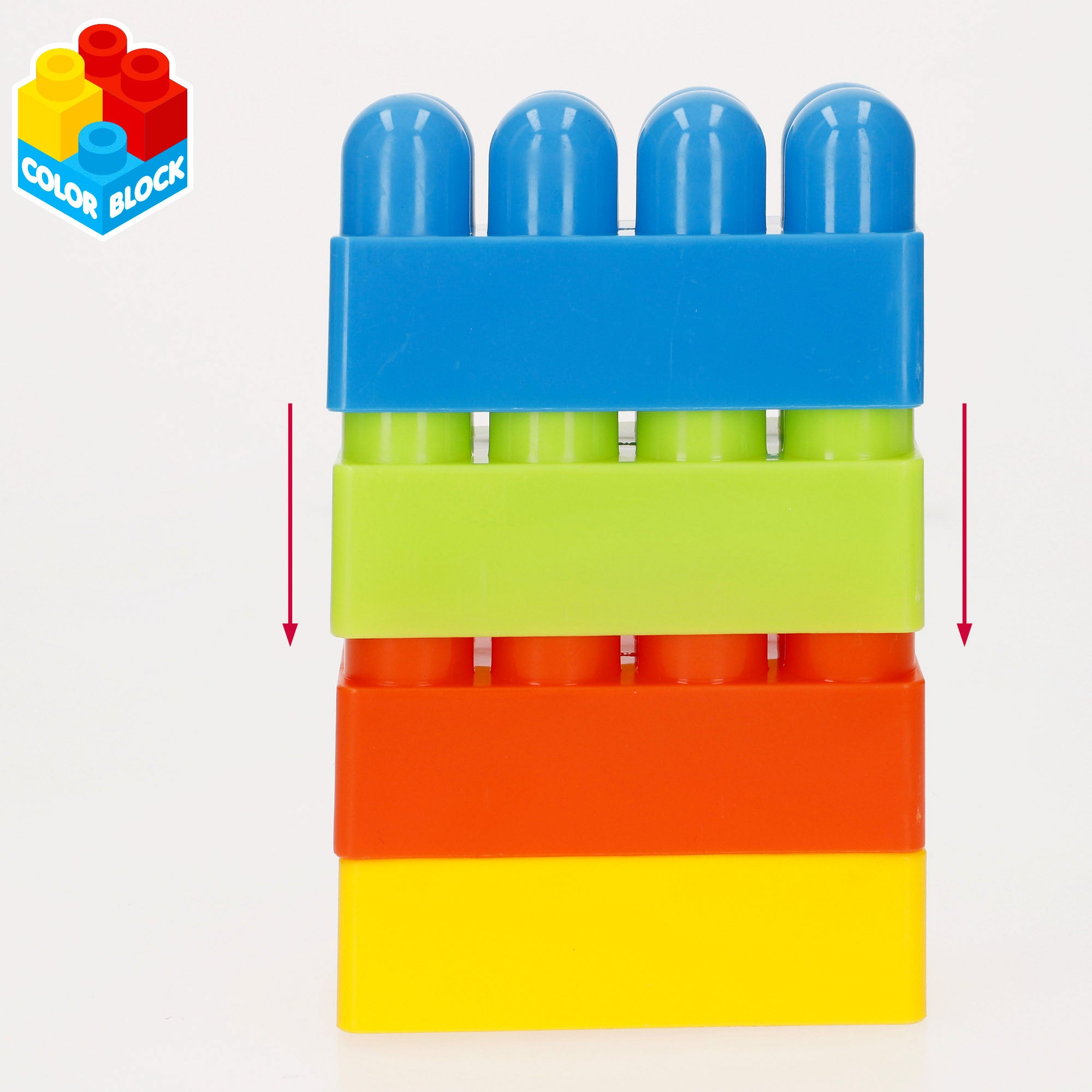 Juego de bloques de construcción 144 piezas Maxi Color Block
