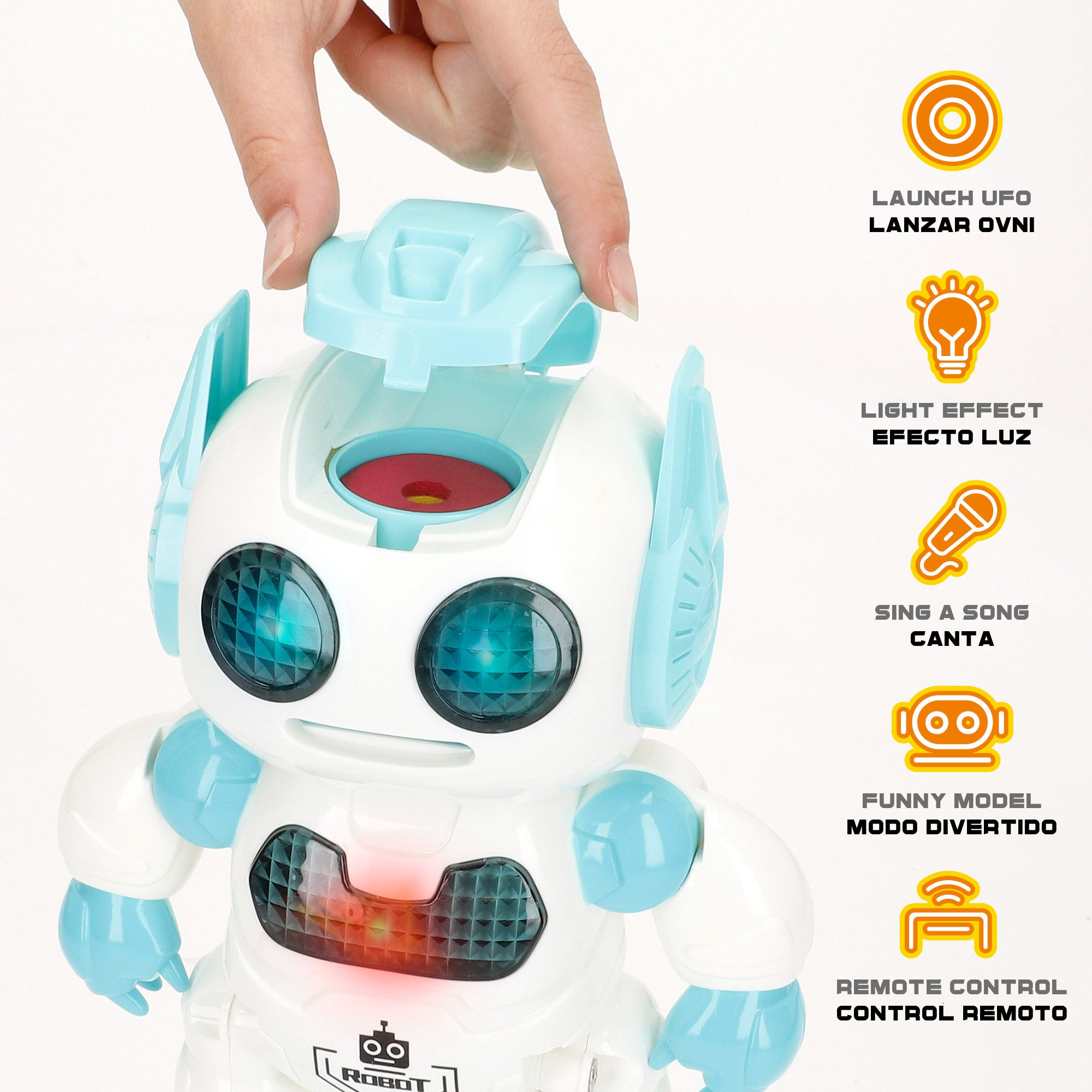 Robot teledirigido lanza discos Warriors