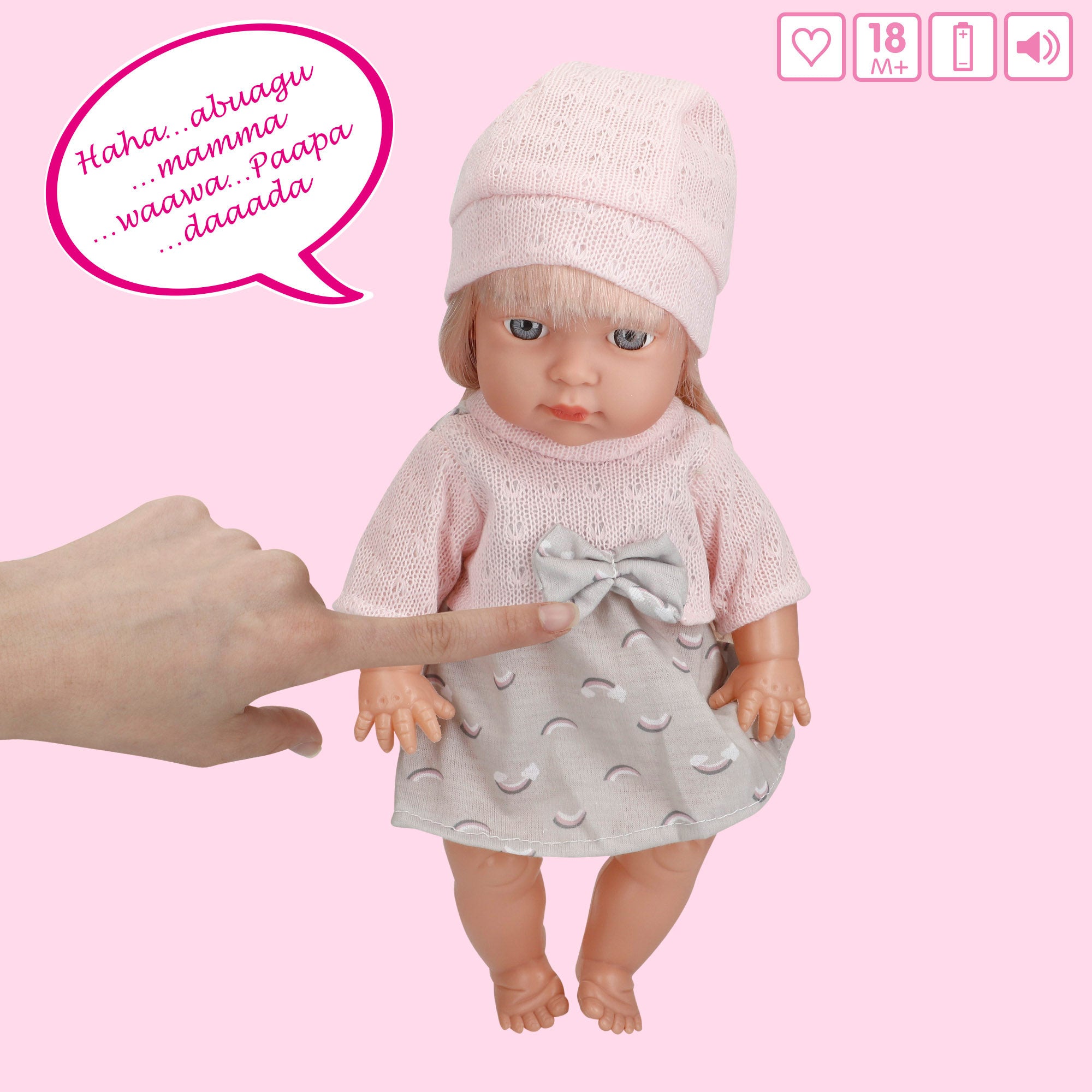 Muñeca 30 cm c/sonidos COLORBABY