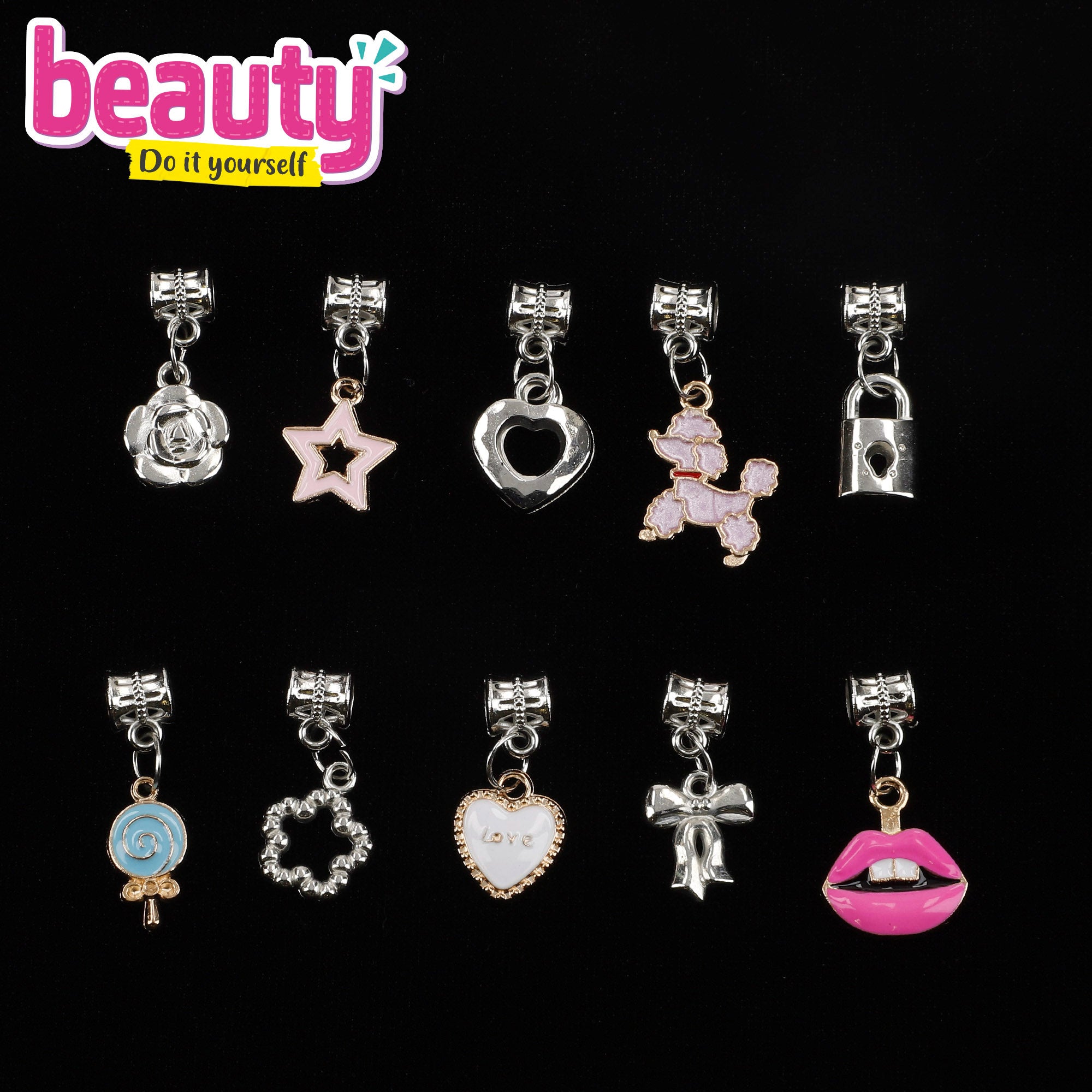 Kit pulseras charms Beauty