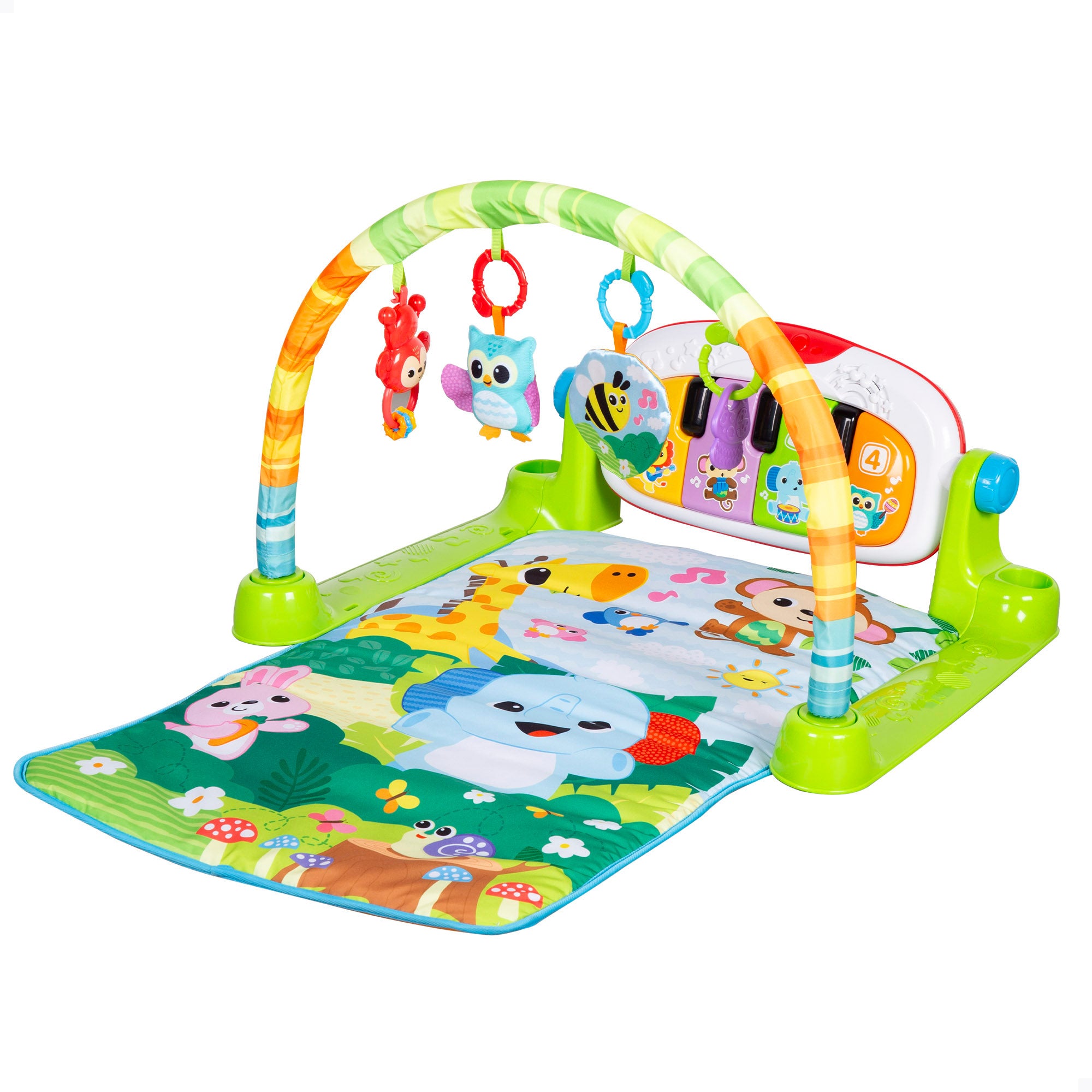 Winfun Alfombra gimnasio bebé musical animales jungla