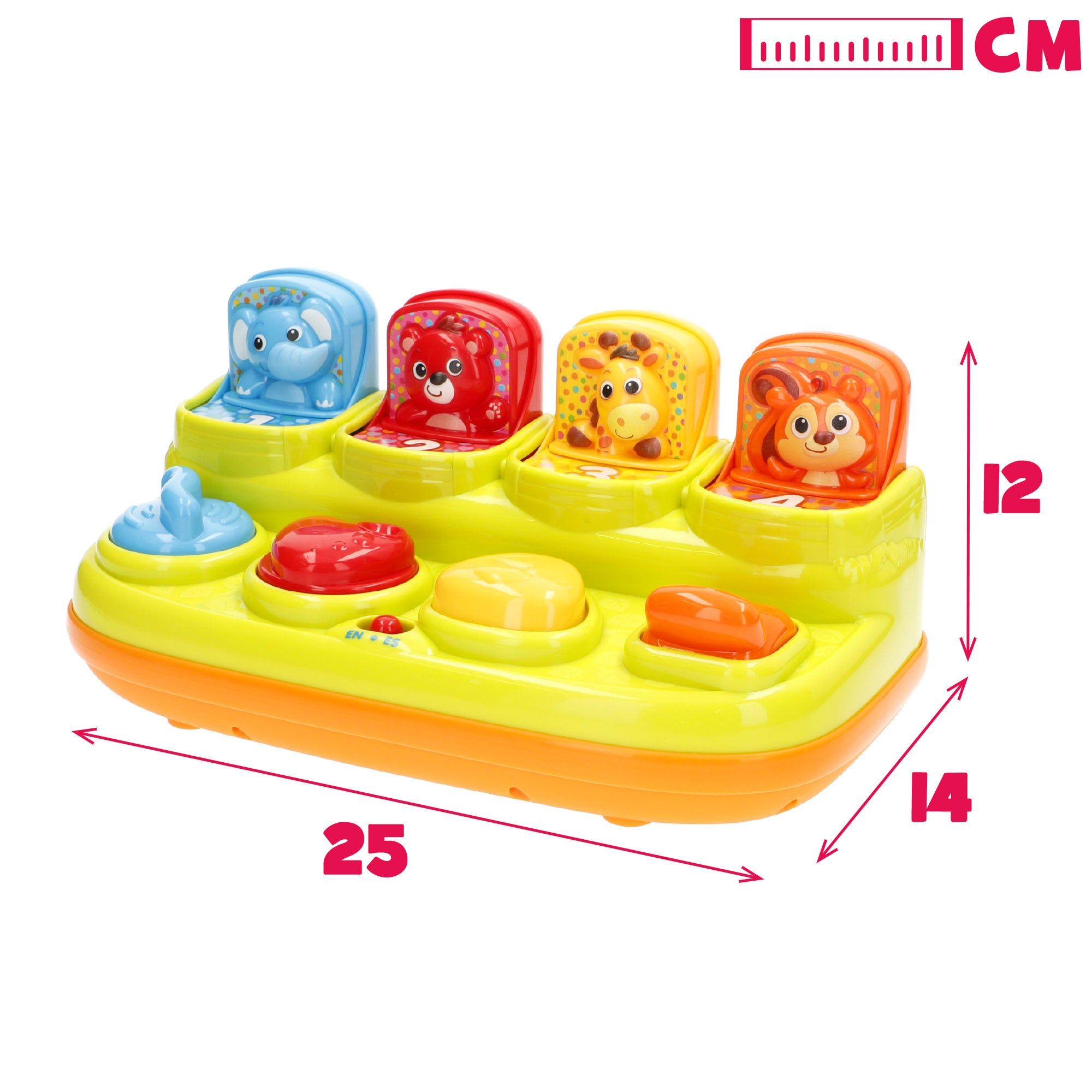 Winfun Juguete interactivo animales saltarines bilingüe con sonido