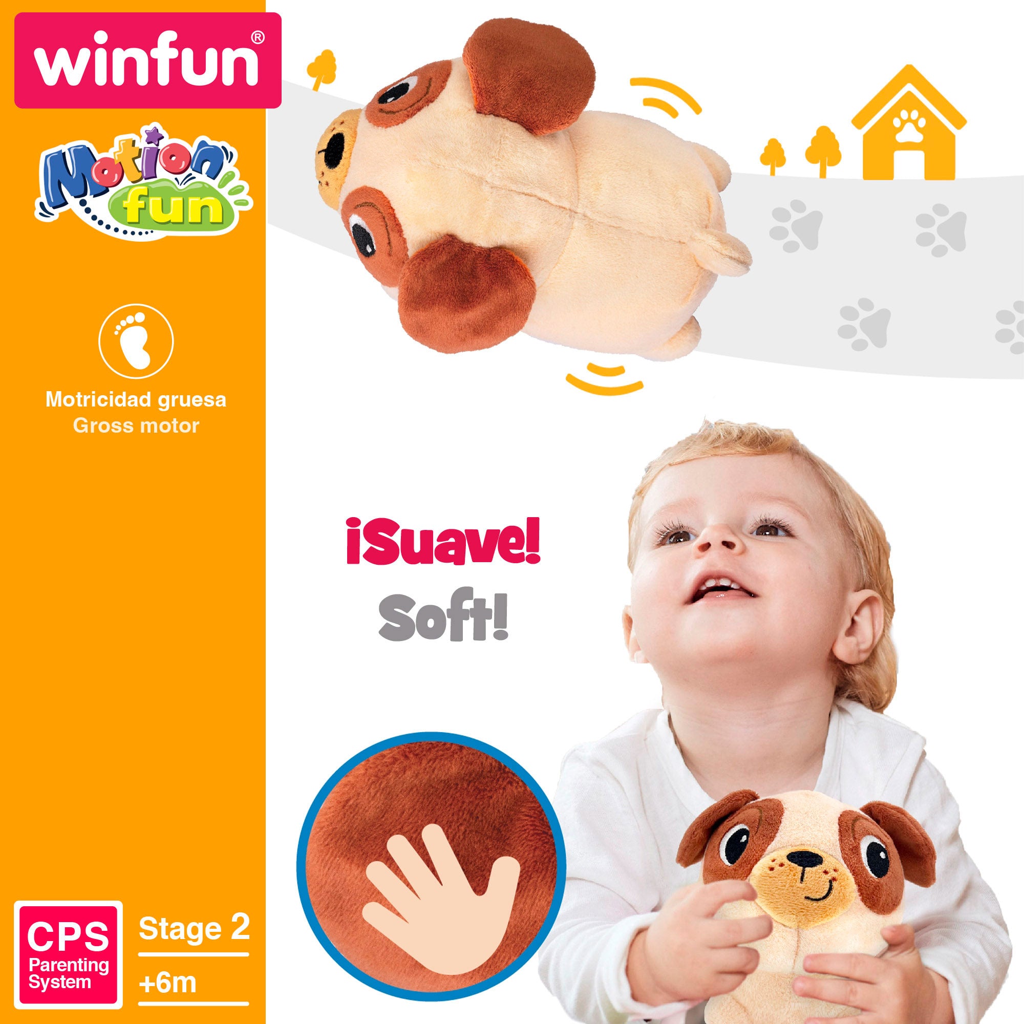 Winfun Perro peluche con sonidos y movimiento