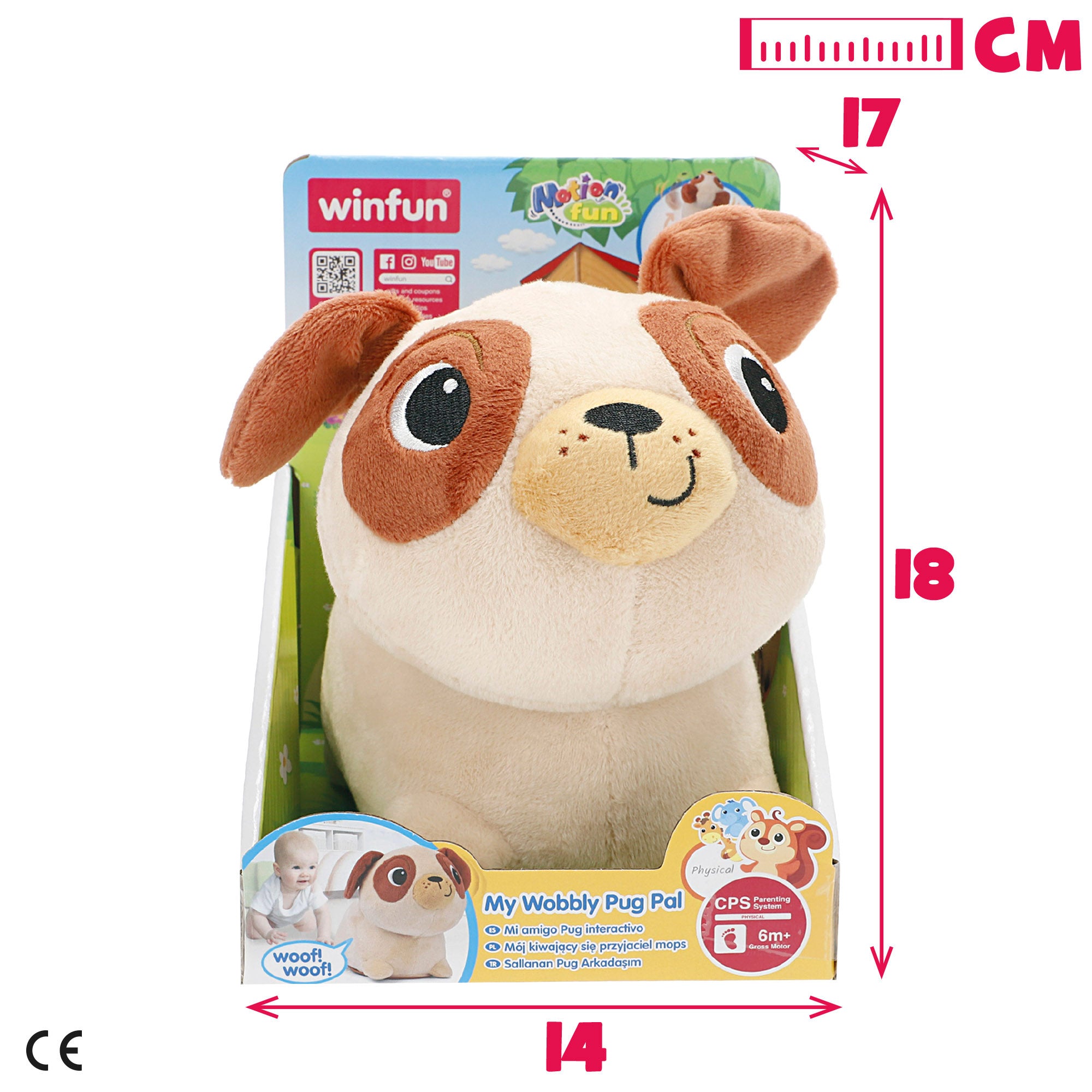 Winfun Perro peluche con sonidos y movimiento