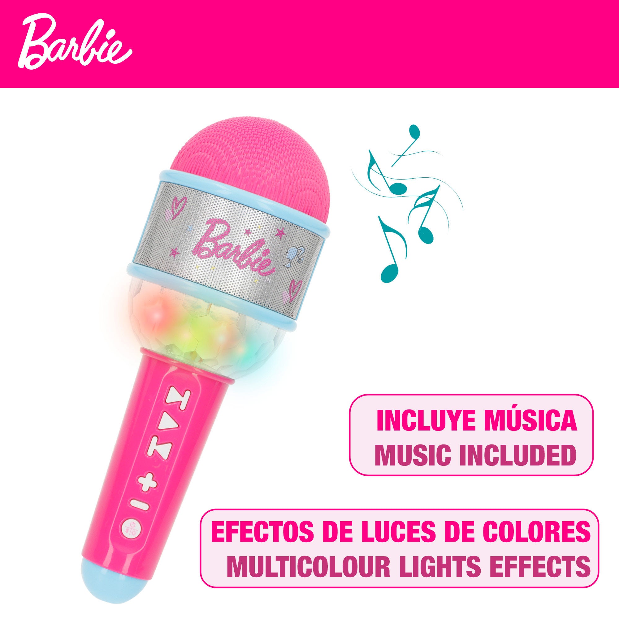 Barbie Set auriculares y micrófono infantil con bluetooth