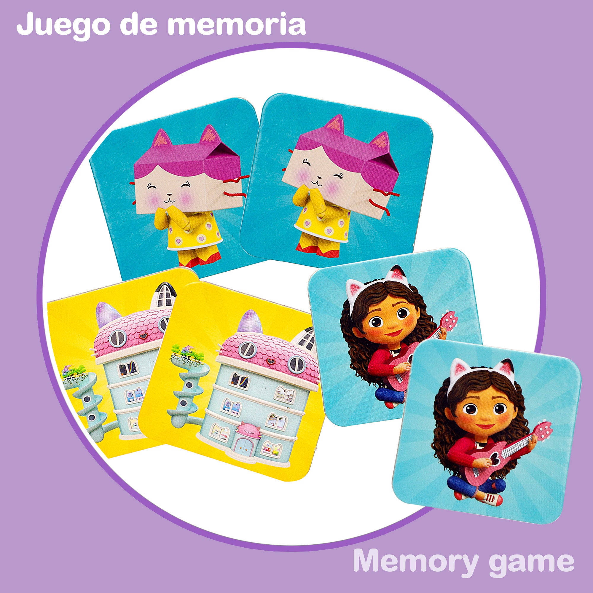 Gabby's Dollhouse Juego de memoria 24 tarjetas