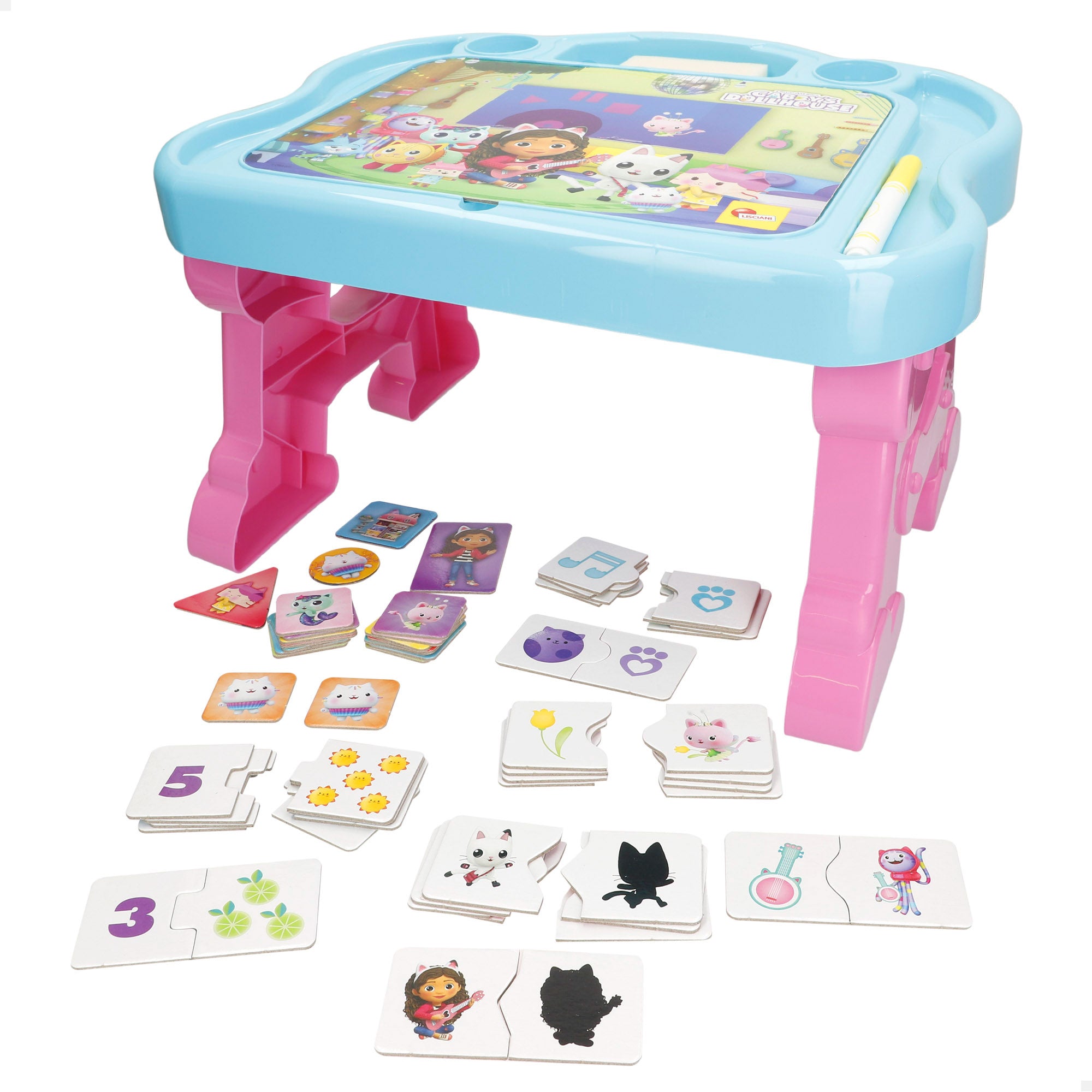 Gabby's Dollhouse Mesa infantil con pizarra y juegos