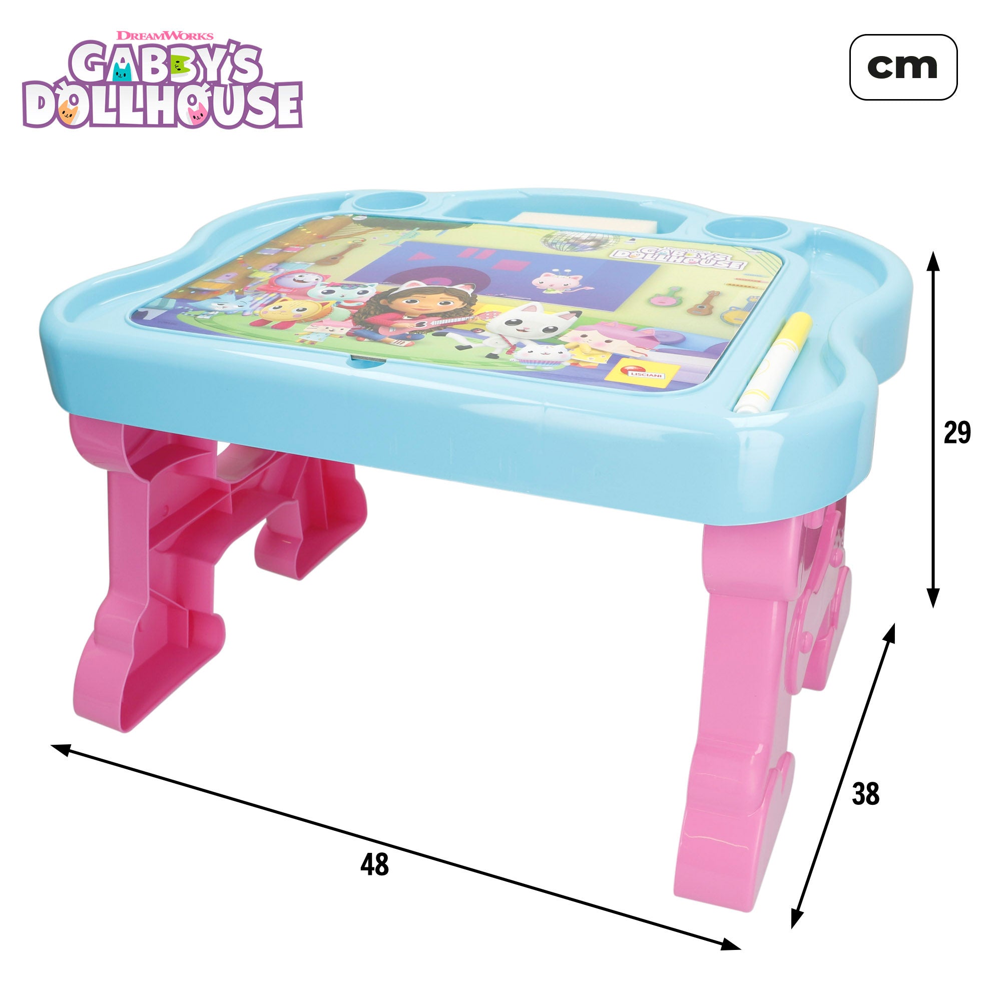 Gabby's Dollhouse Mesa infantil con pizarra y juegos