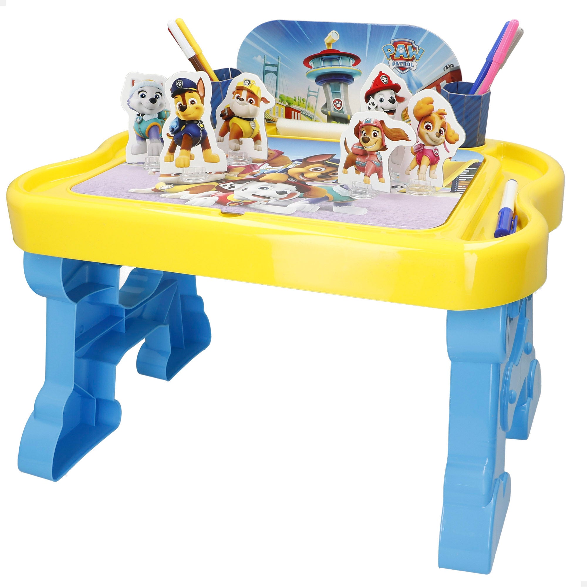 La Patrulla Canina Mesa infantil con pizarra y accesorios