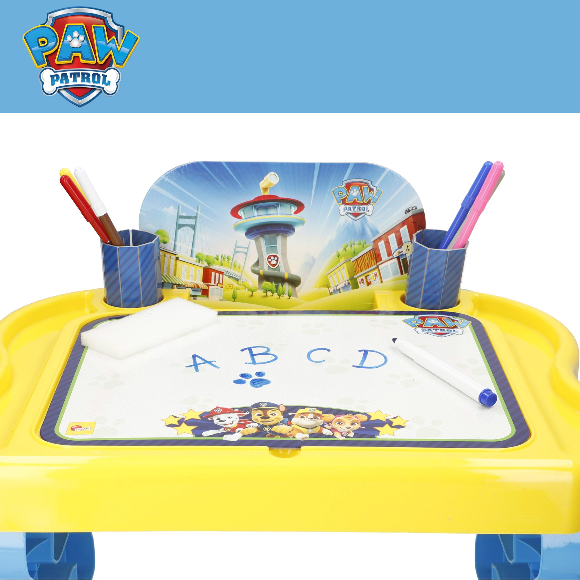La Patrulla Canina Mesa infantil con pizarra y accesorios
