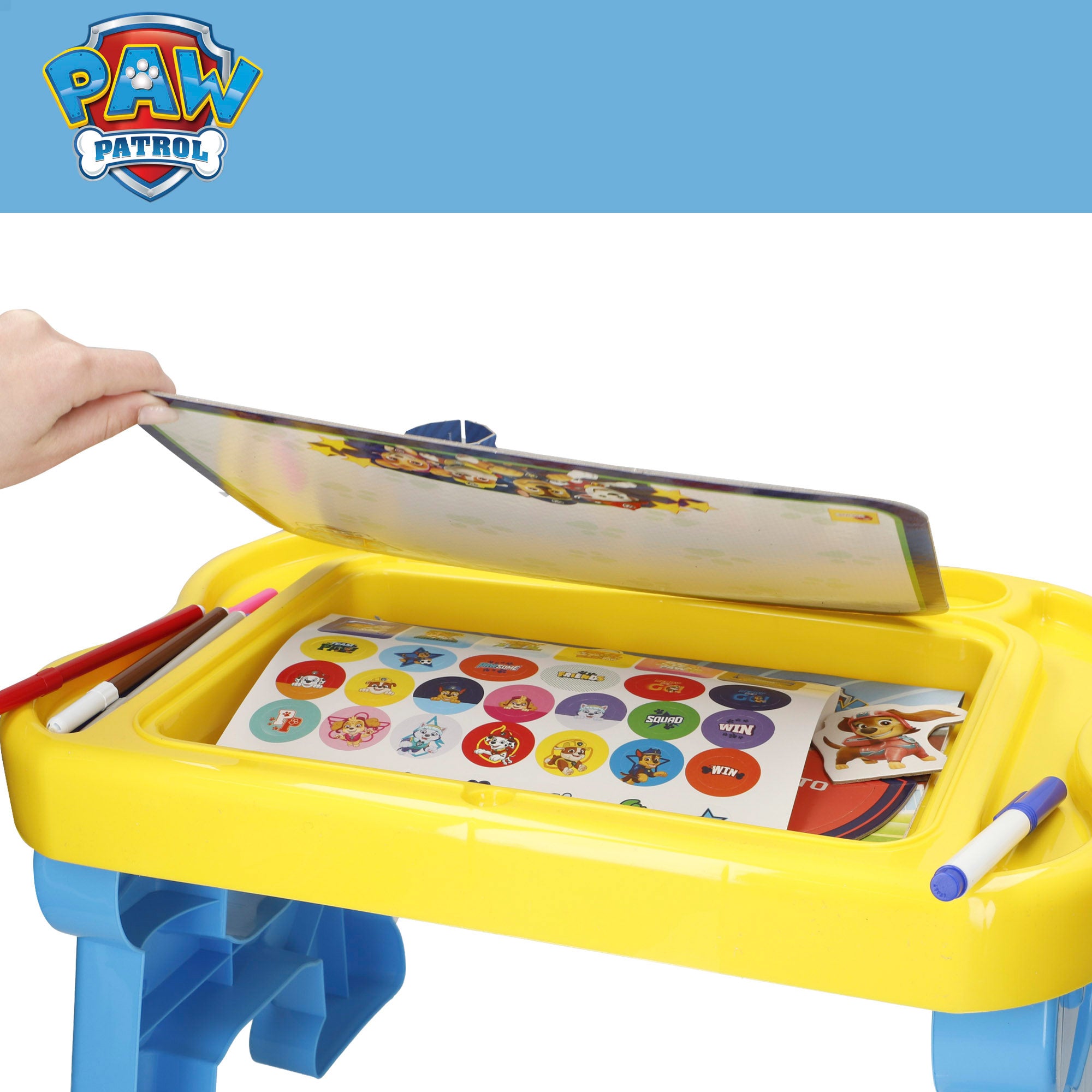 La Patrulla Canina Mesa infantil con pizarra y accesorios