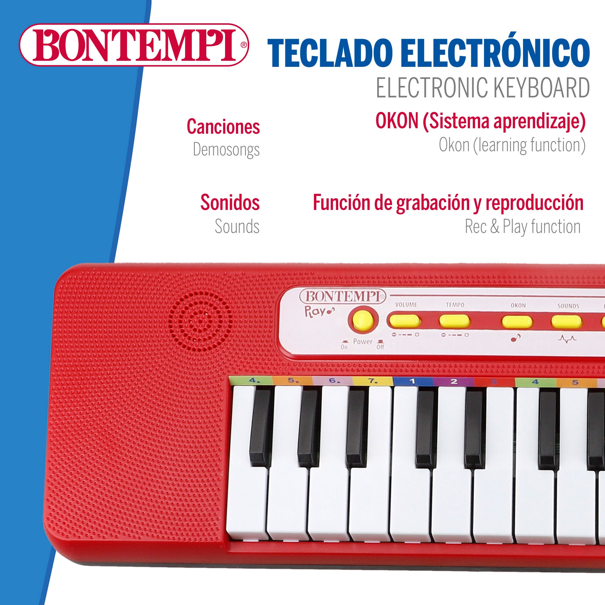 Teclado piano electrónico 32 teclas para niños Bontempi