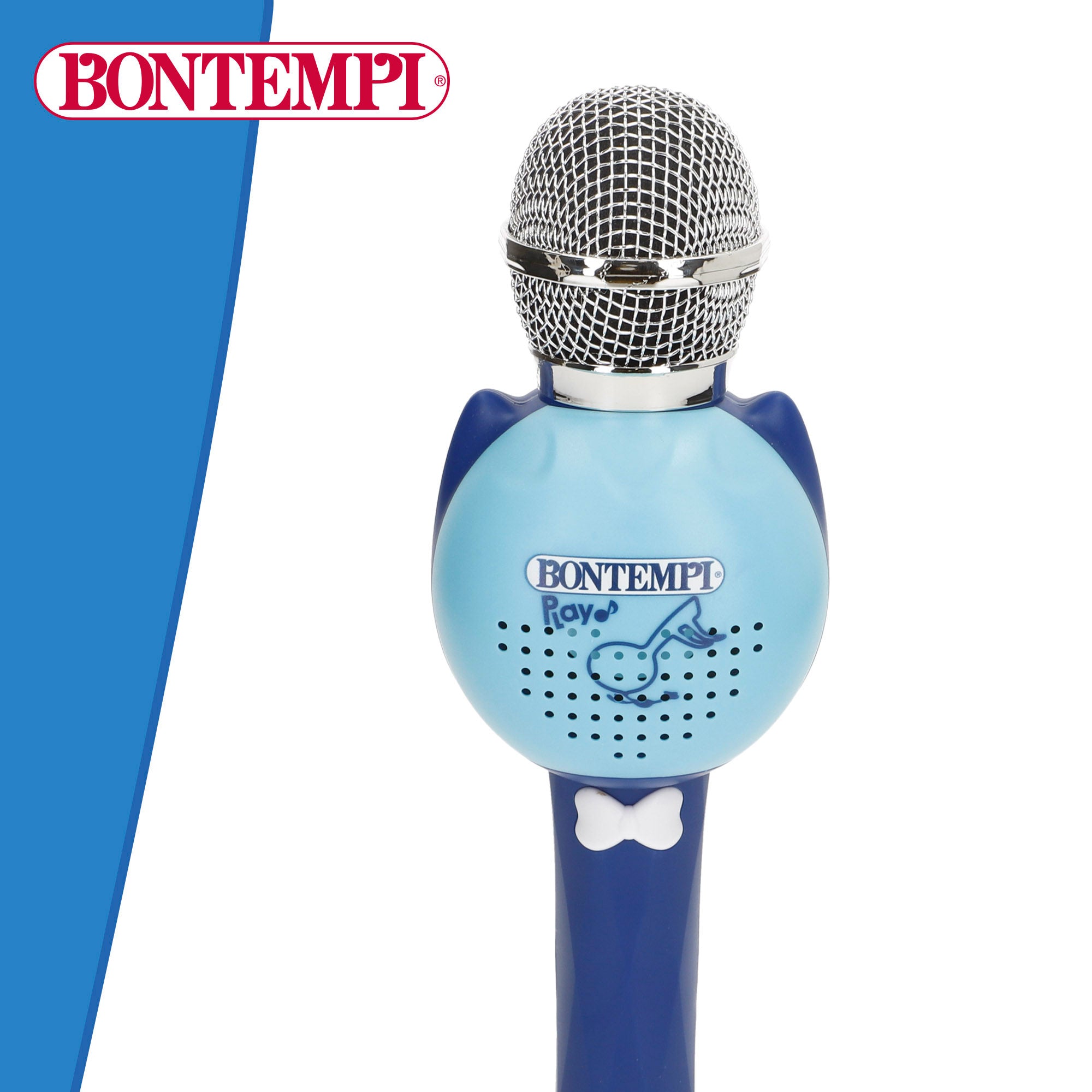 Micrófono infantil inalámbrico azul con altavoz Bontempi