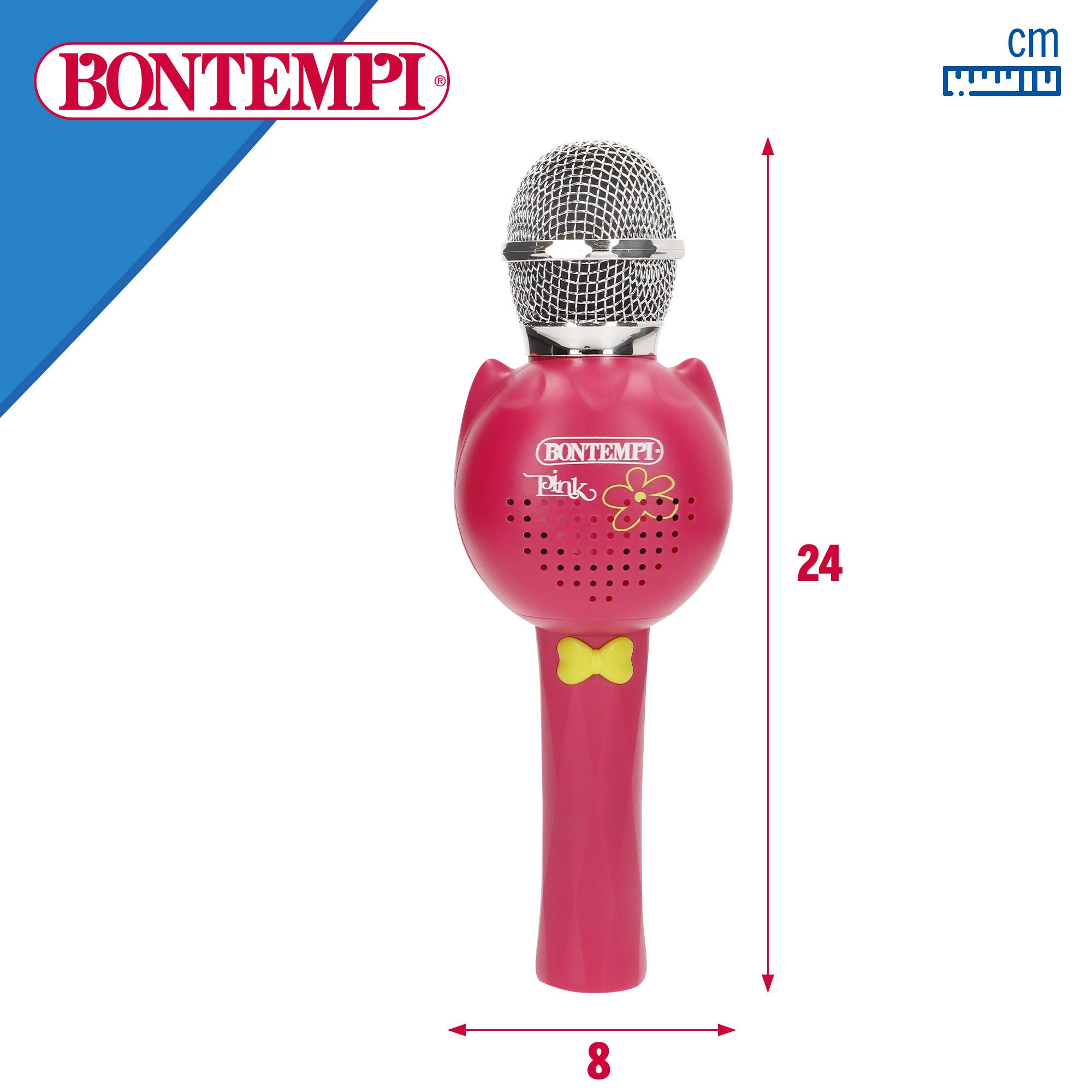 Micrófono infantil inalámbrico rosa con altavoz Bontempi