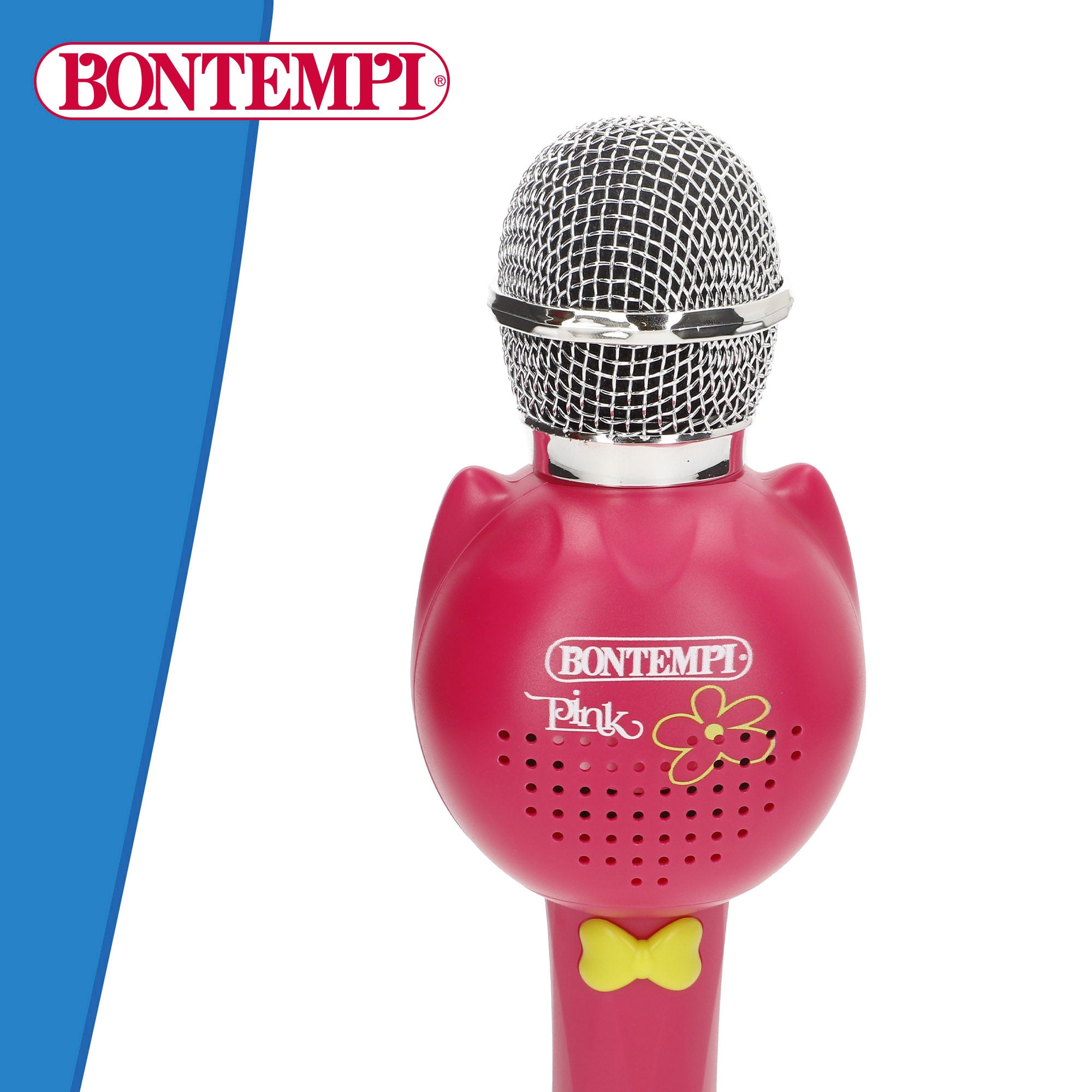 Micrófono infantil inalámbrico rosa con altavoz Bontempi