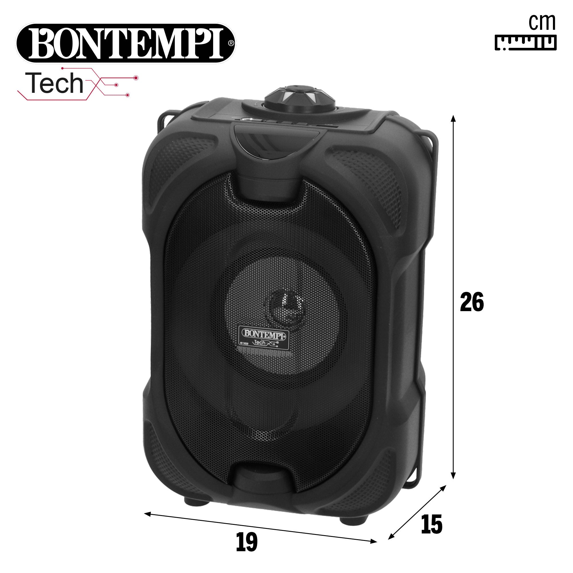Altavoz inalámbrico con micrófono y luces 19x15x16 cm Bontempi