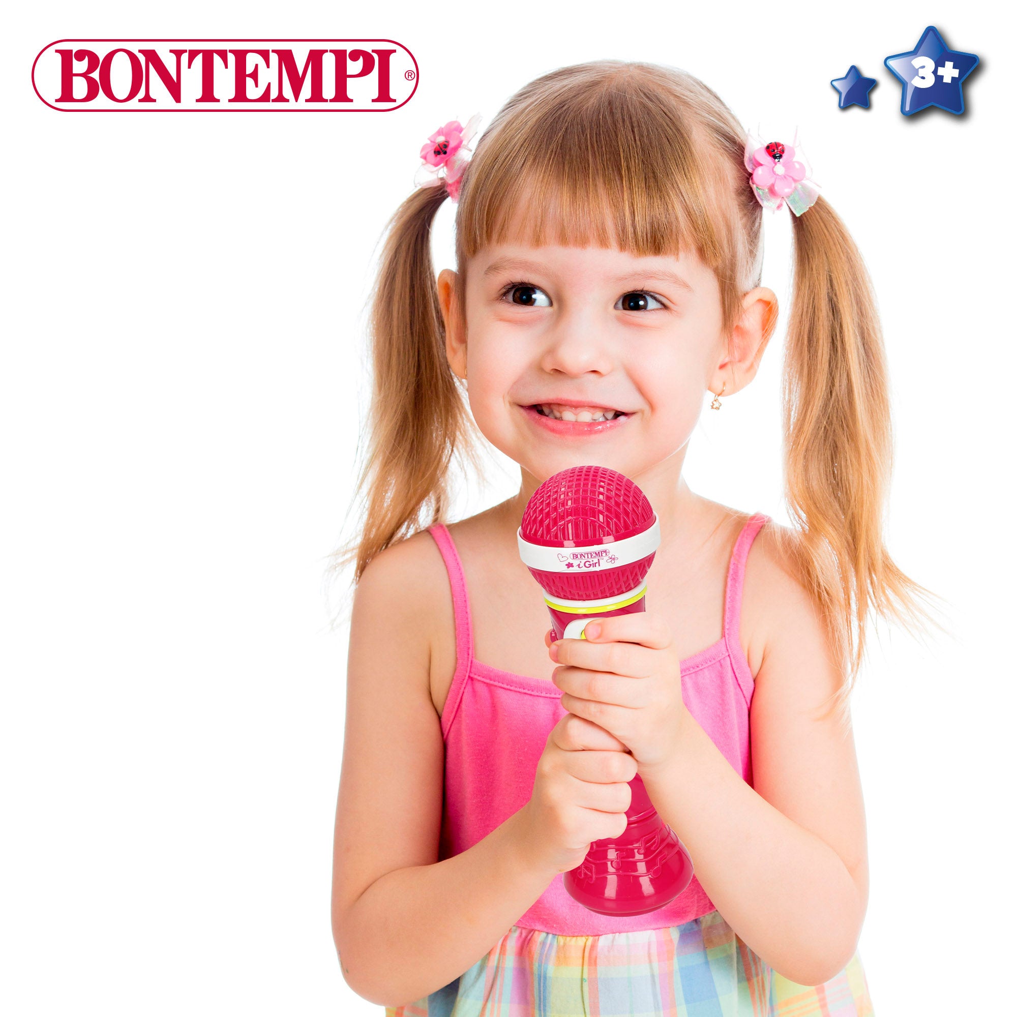 Micrófono inalámbrico de juguete color rosa Bontempi