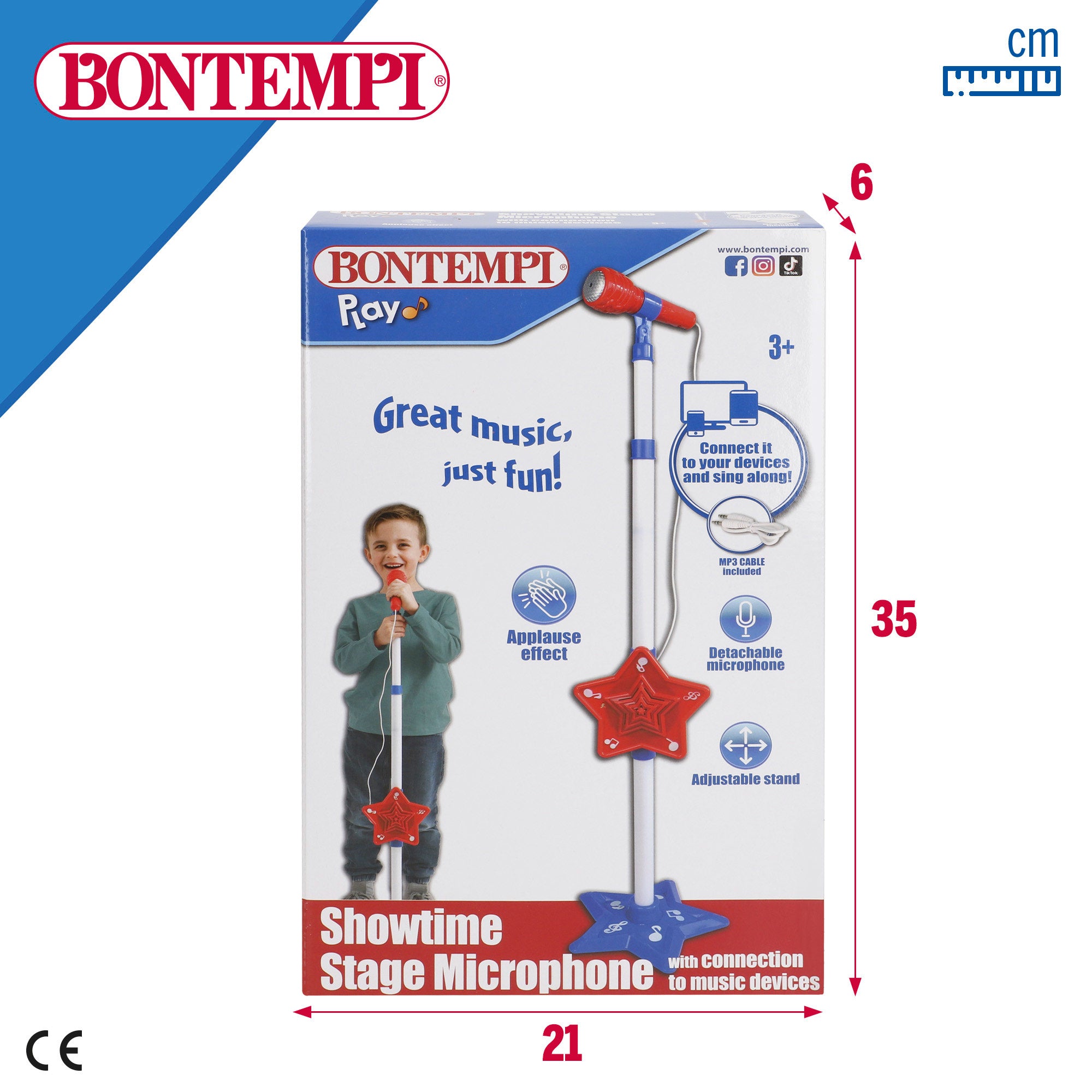 Micrófono escenario juguete con altura regulable Bontempi