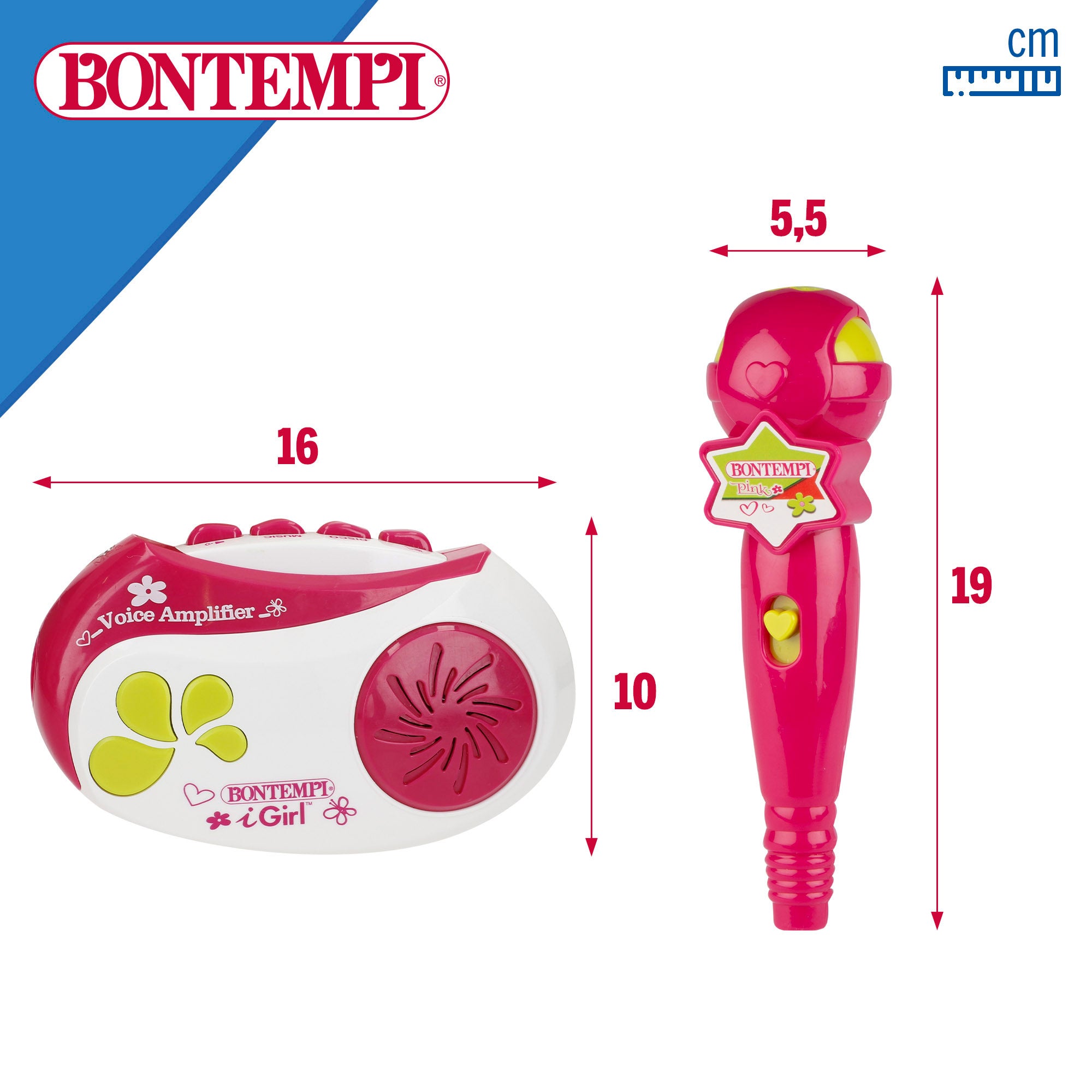 Micrófono amplificador con luces y sonidos Bontempi