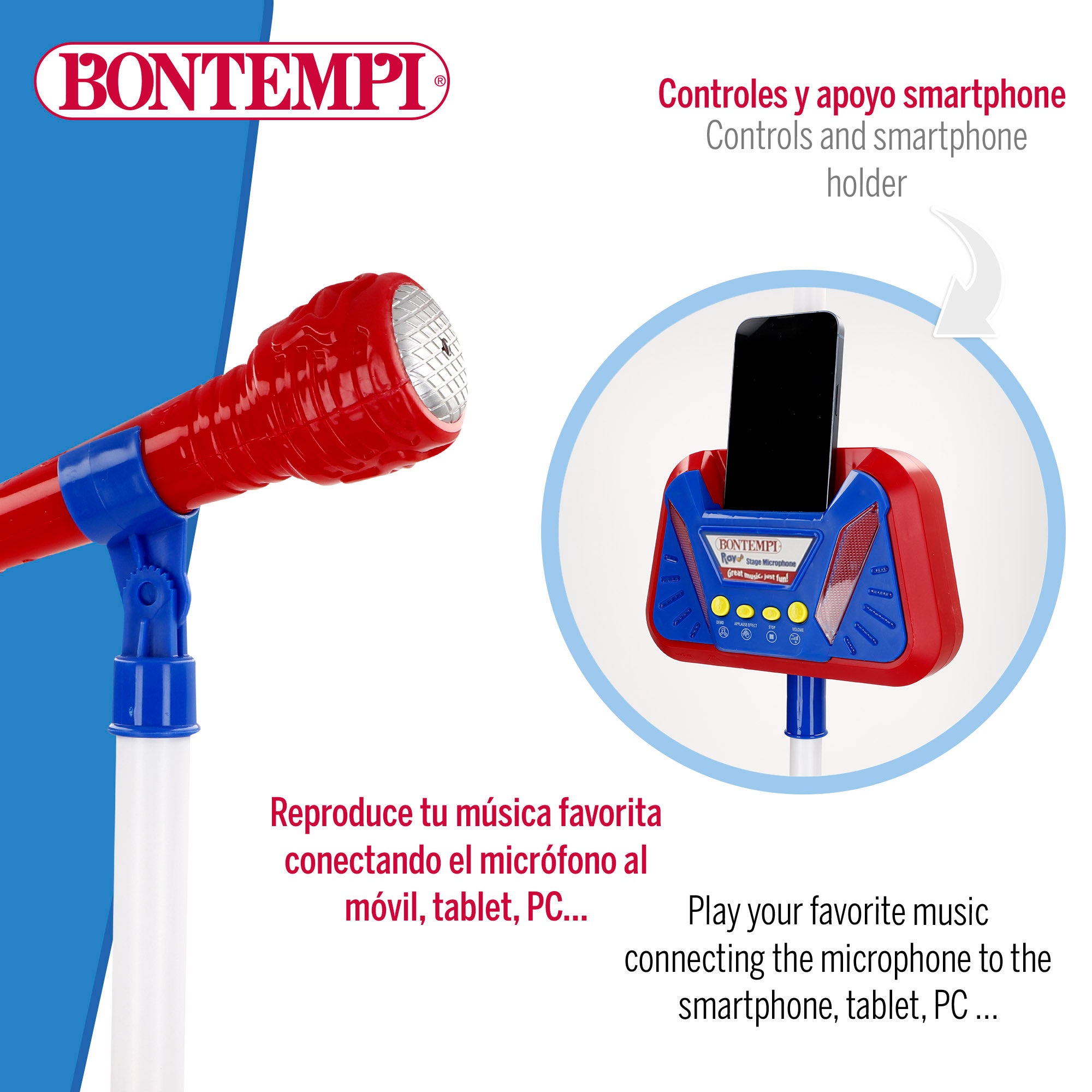Micrófono de escenario inalámbrico Bontempi