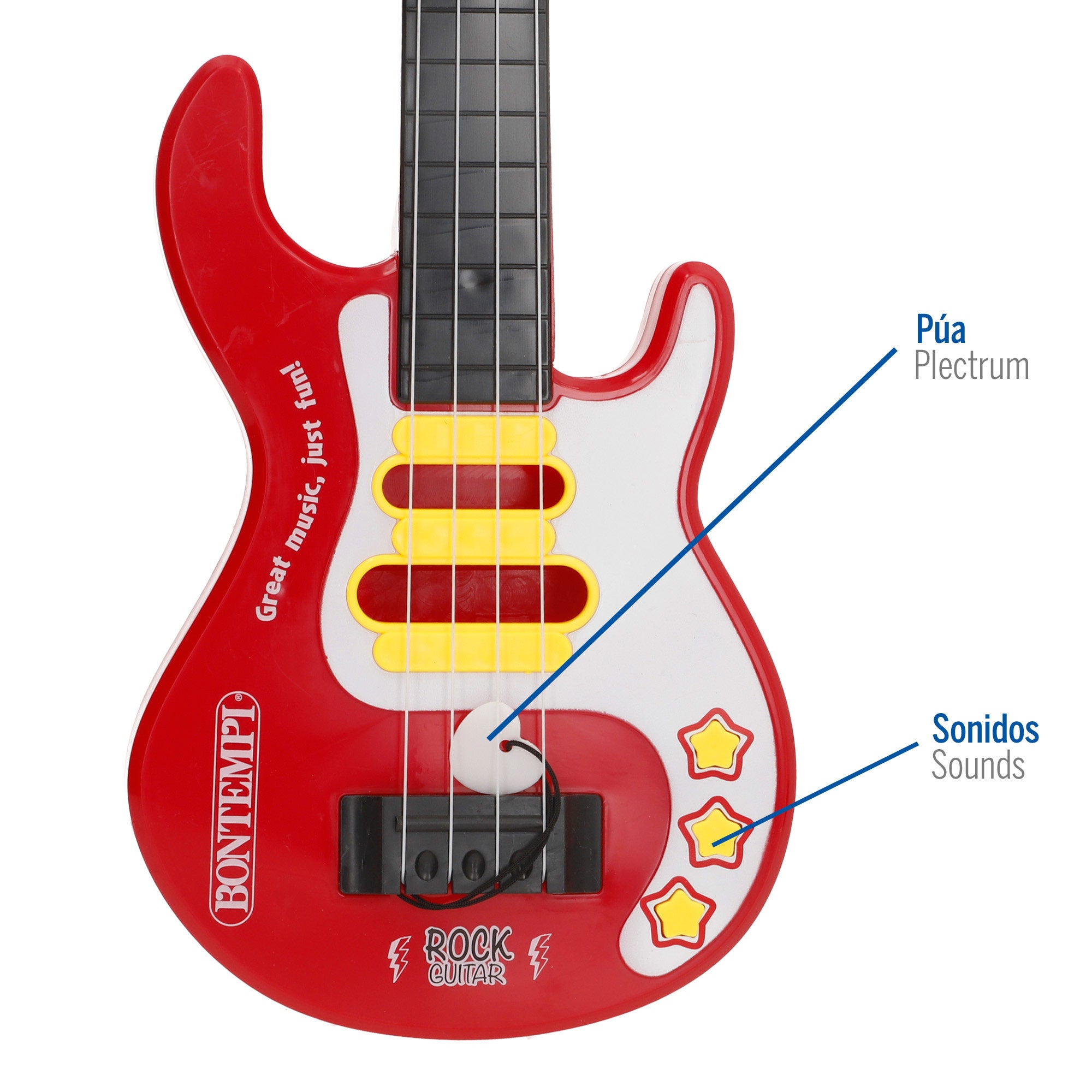 Guitarra eléctrica de juguete rock 51 cm Bontempi