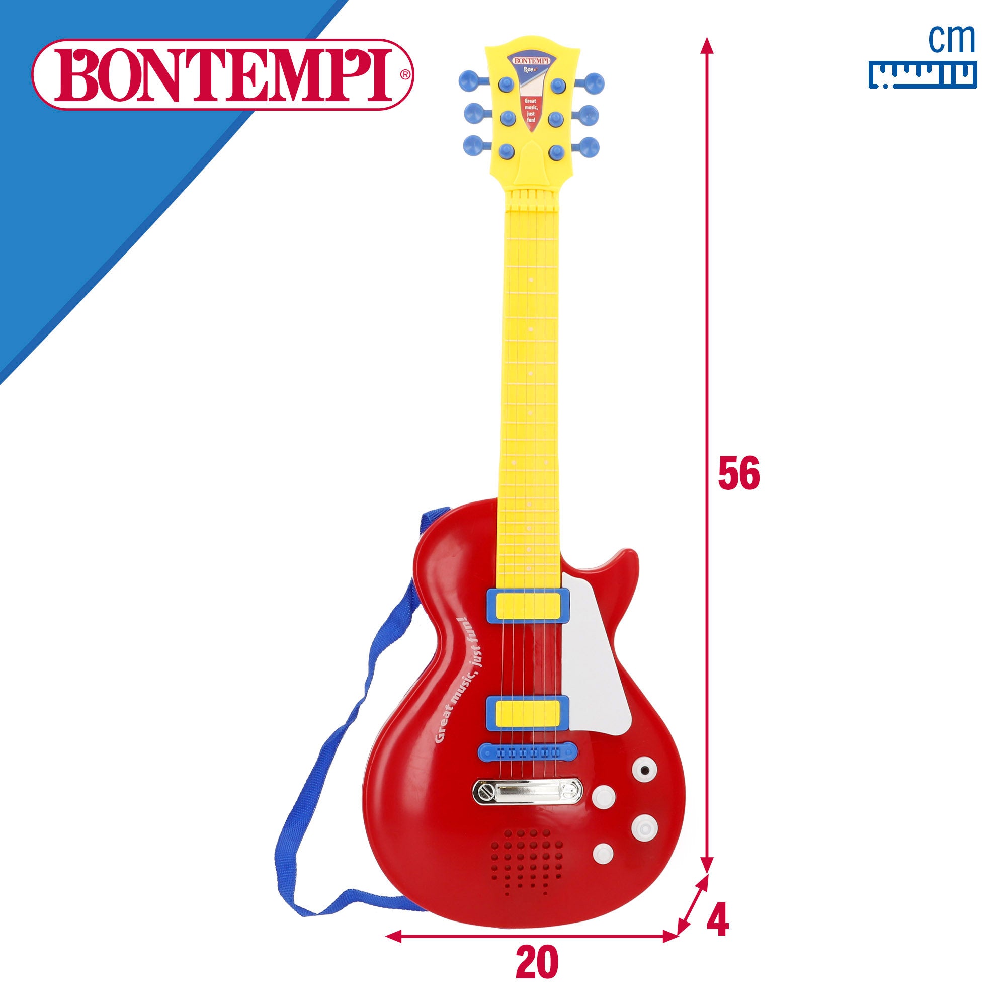 Guitarra eléctrica de juguete rock 56 cm Bontempi