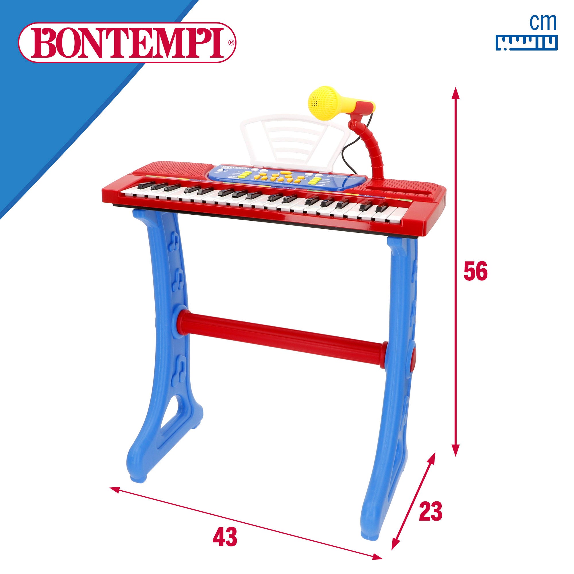 Piano infantil con micrófono y taburete Bontempi
