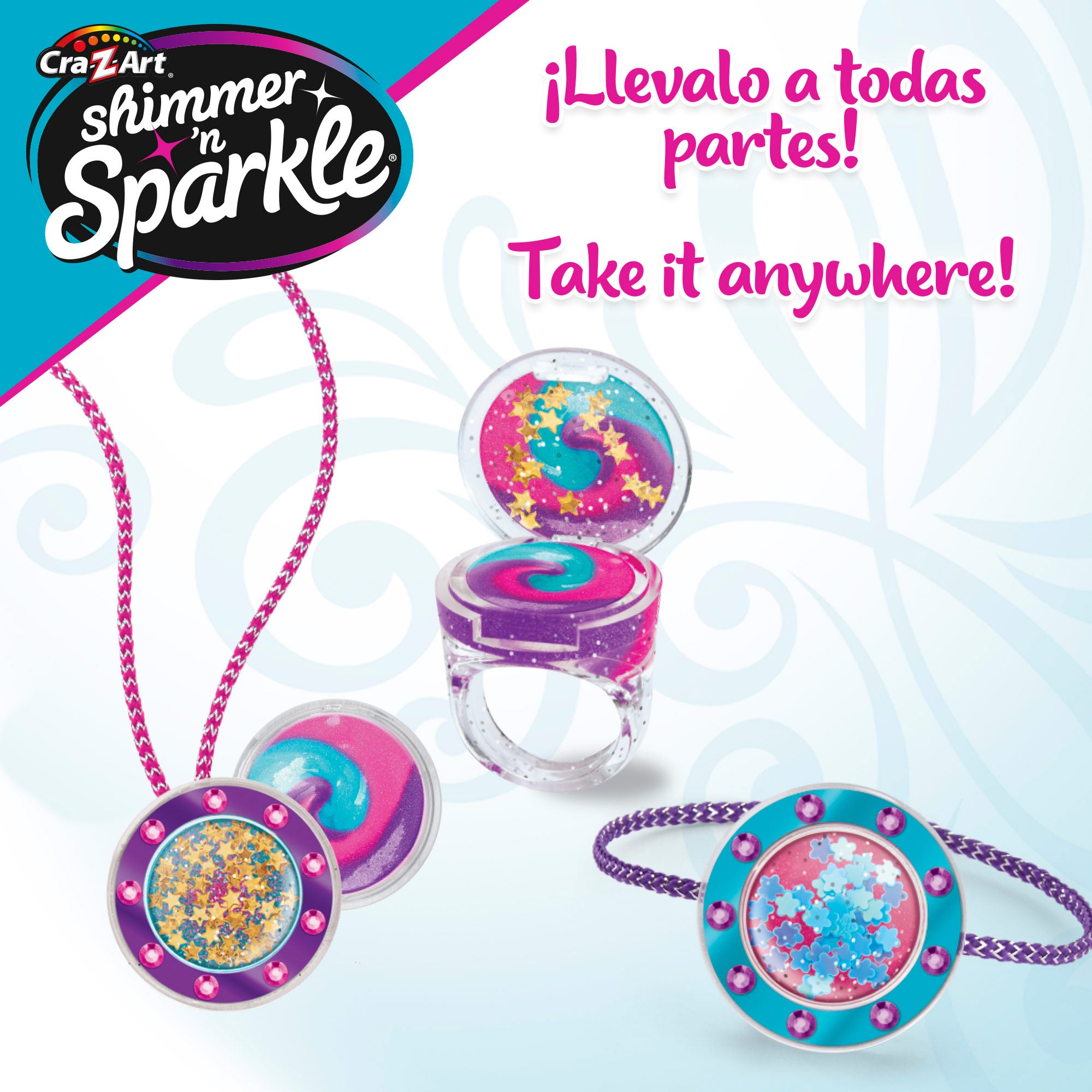 Shimmer 'n Sparkle Set para hacer pintalabios con medallones