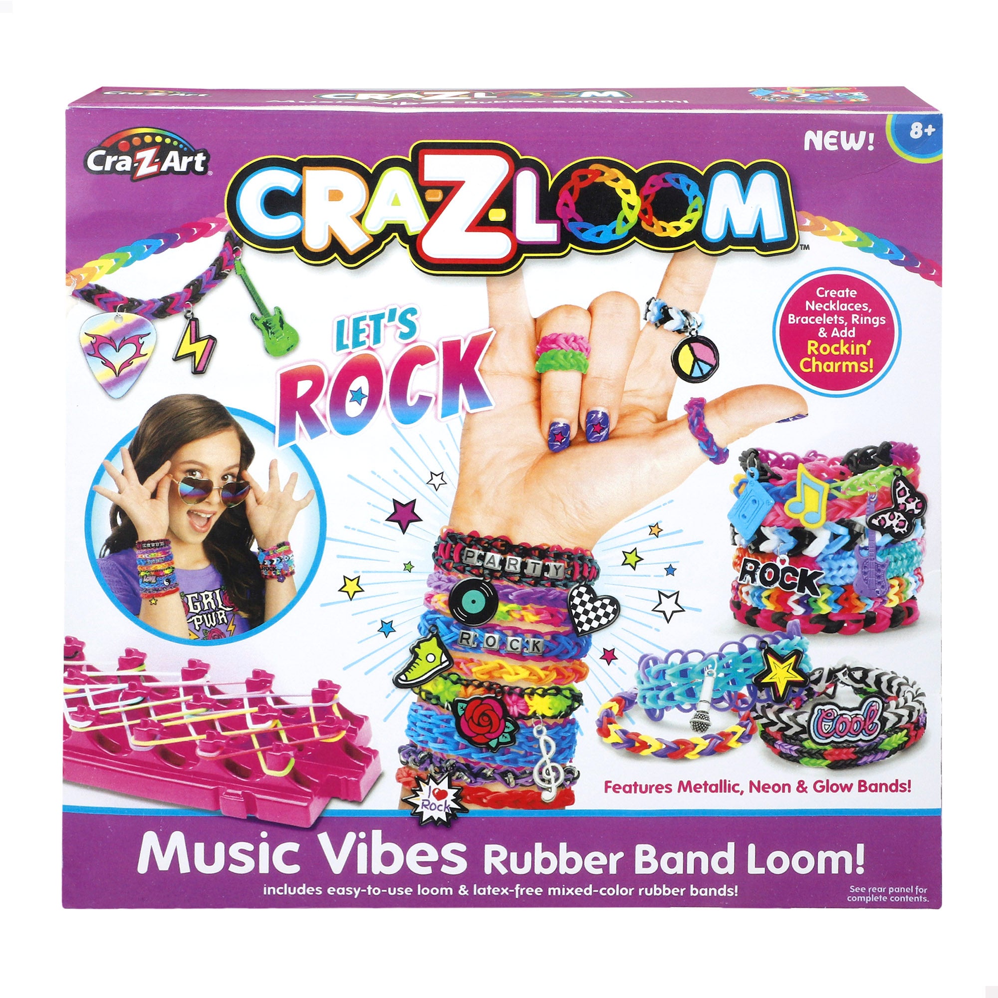 Set pulseras de goma con telar Rock Cra-Z-Art