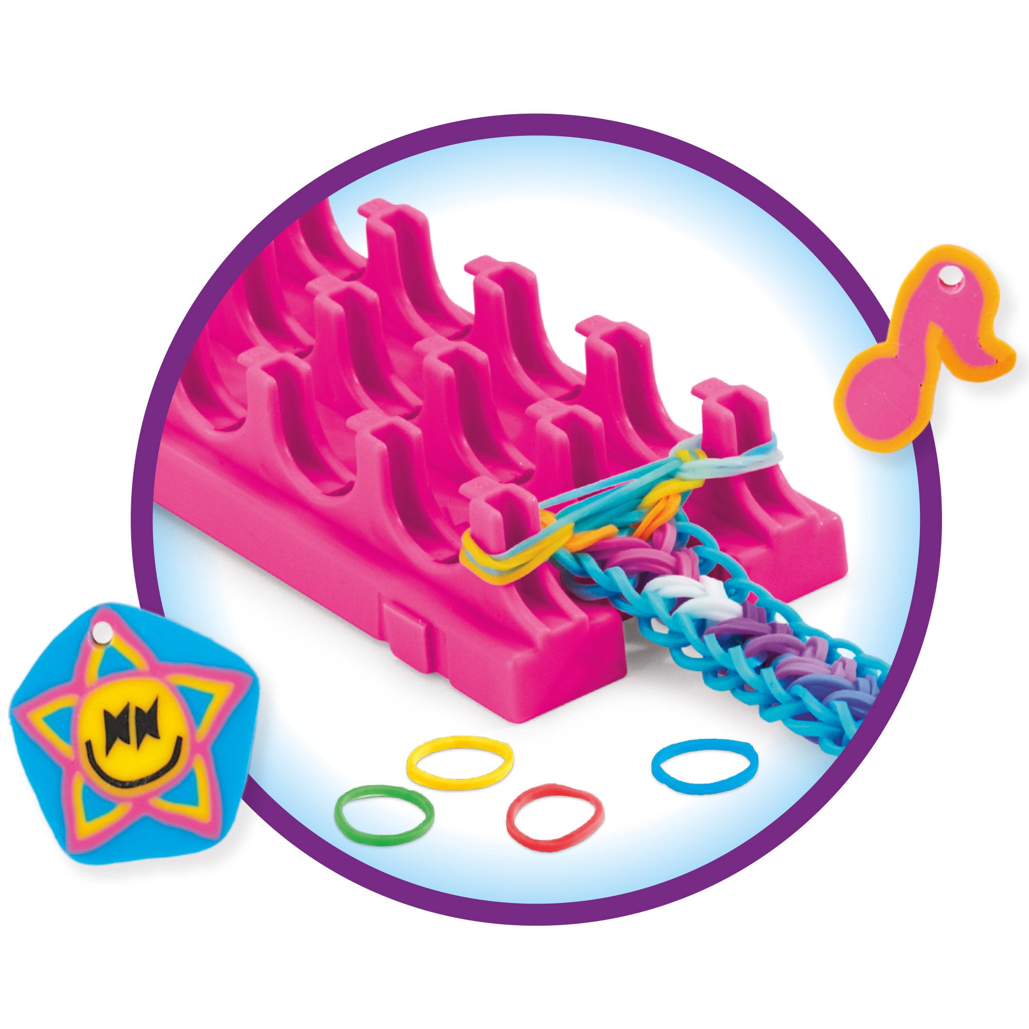 Set pulseras de goma con telar Rock Cra-Z-Art