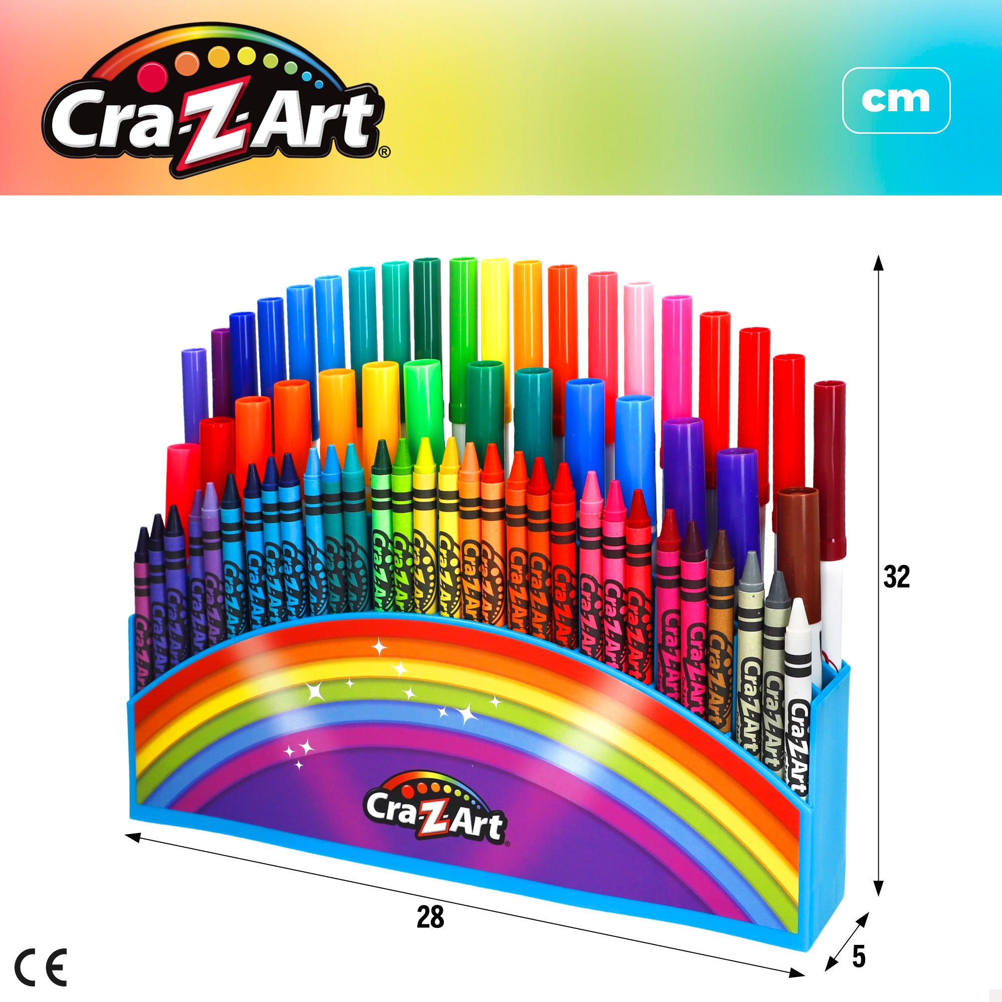 Set colores 64 ceras y rotuladores Cra-Z-Art