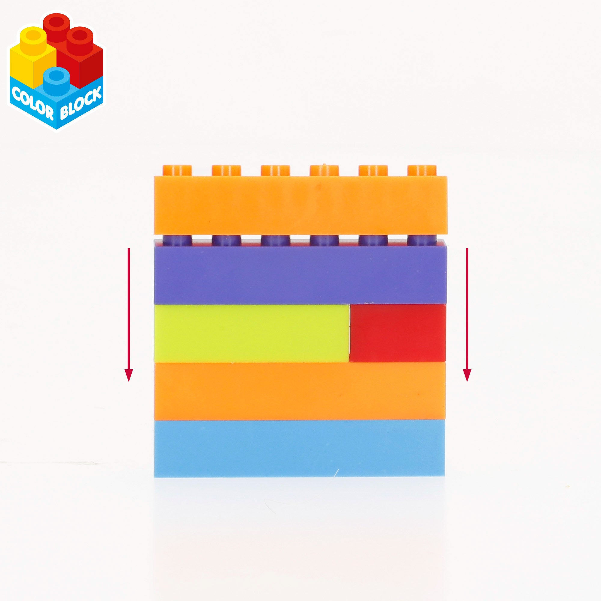 Juego bloques de construcción 1.000 piezas Nano Color Block