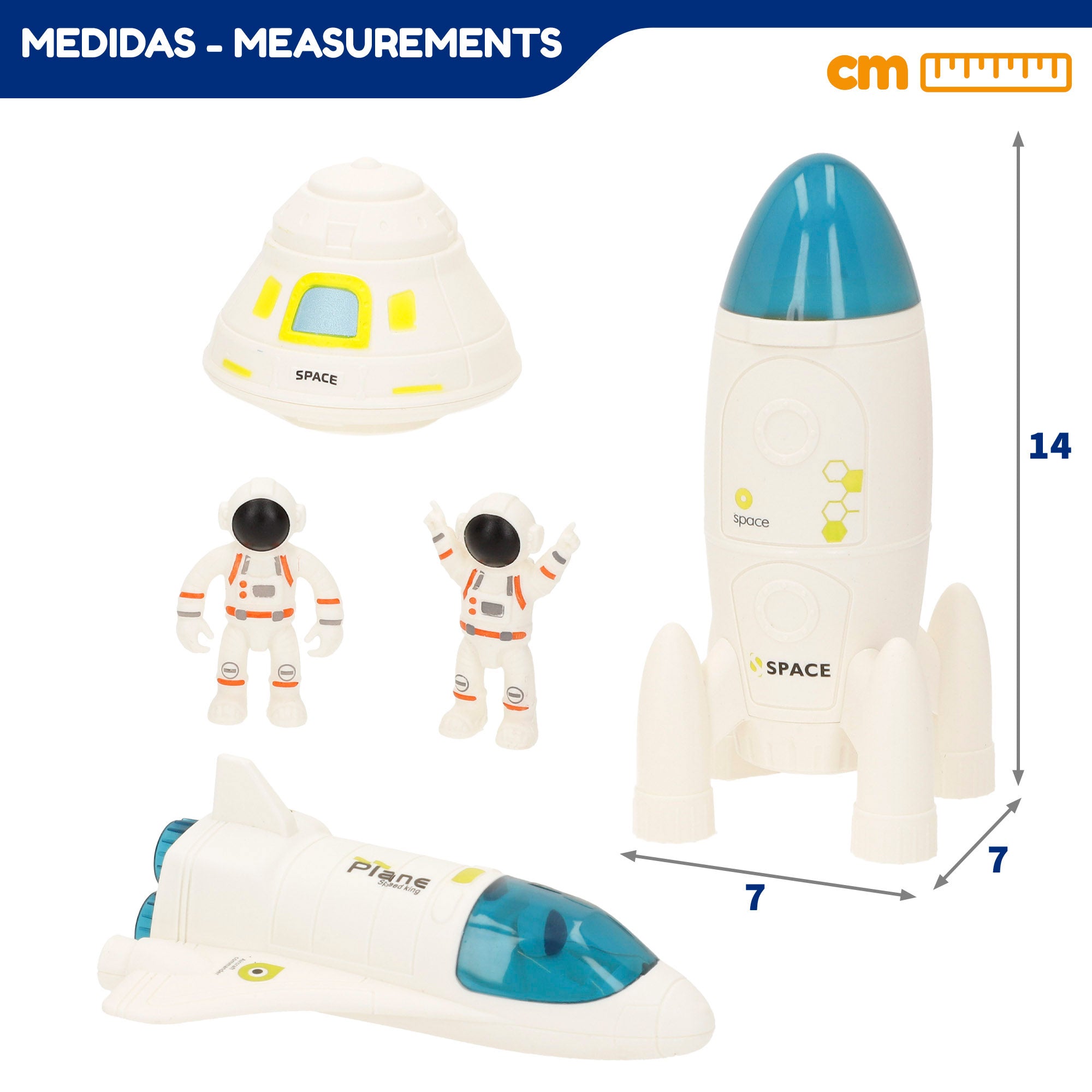 Set juego espacio 7 piezas Speed & Go