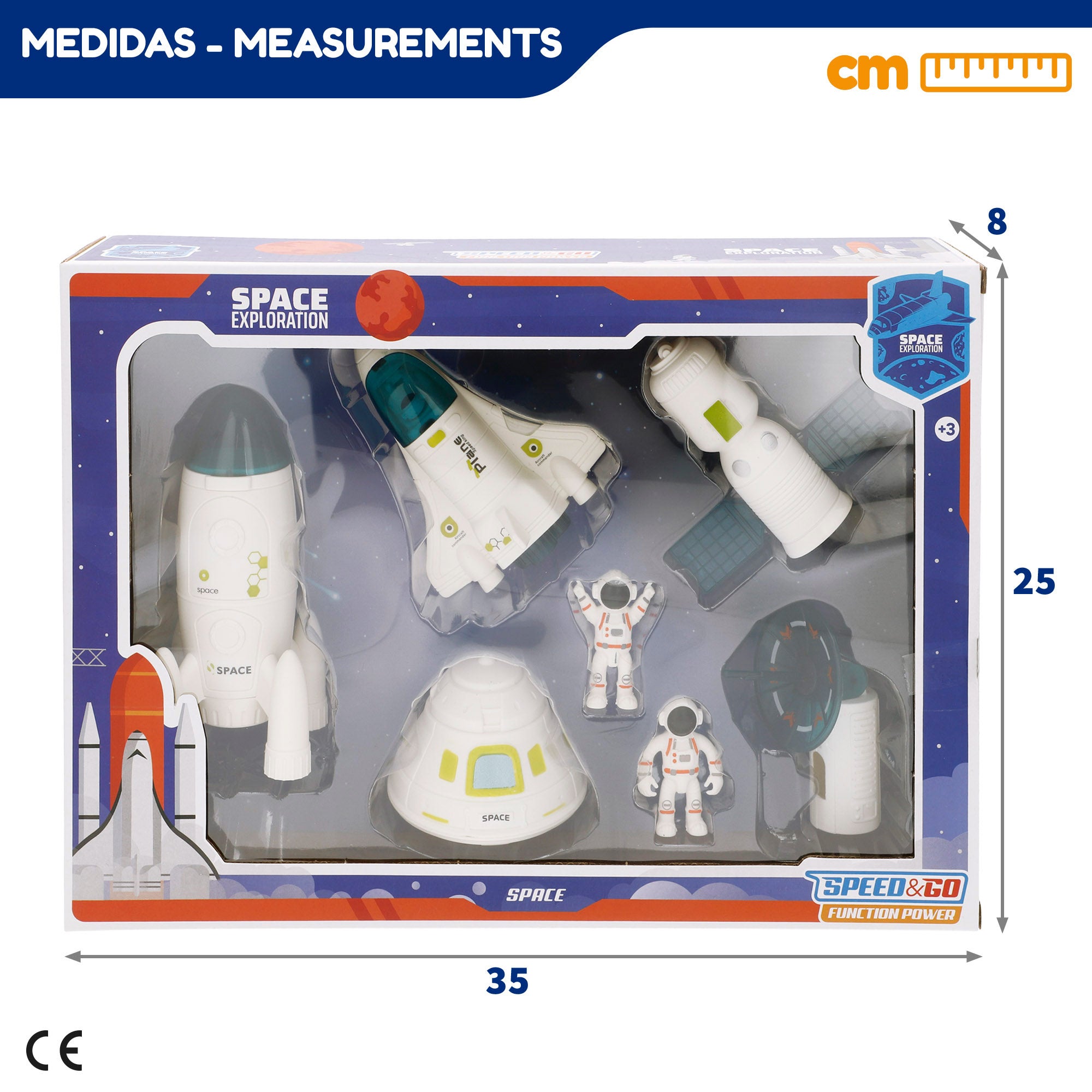 Set juego espacio 7 piezas Speed & Go