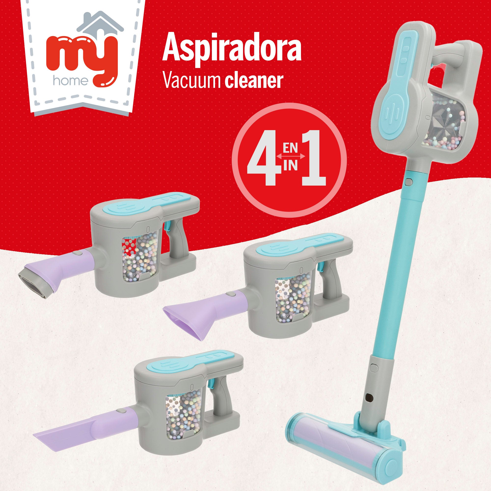 Aspiradora juguete 4 en 1 My Home