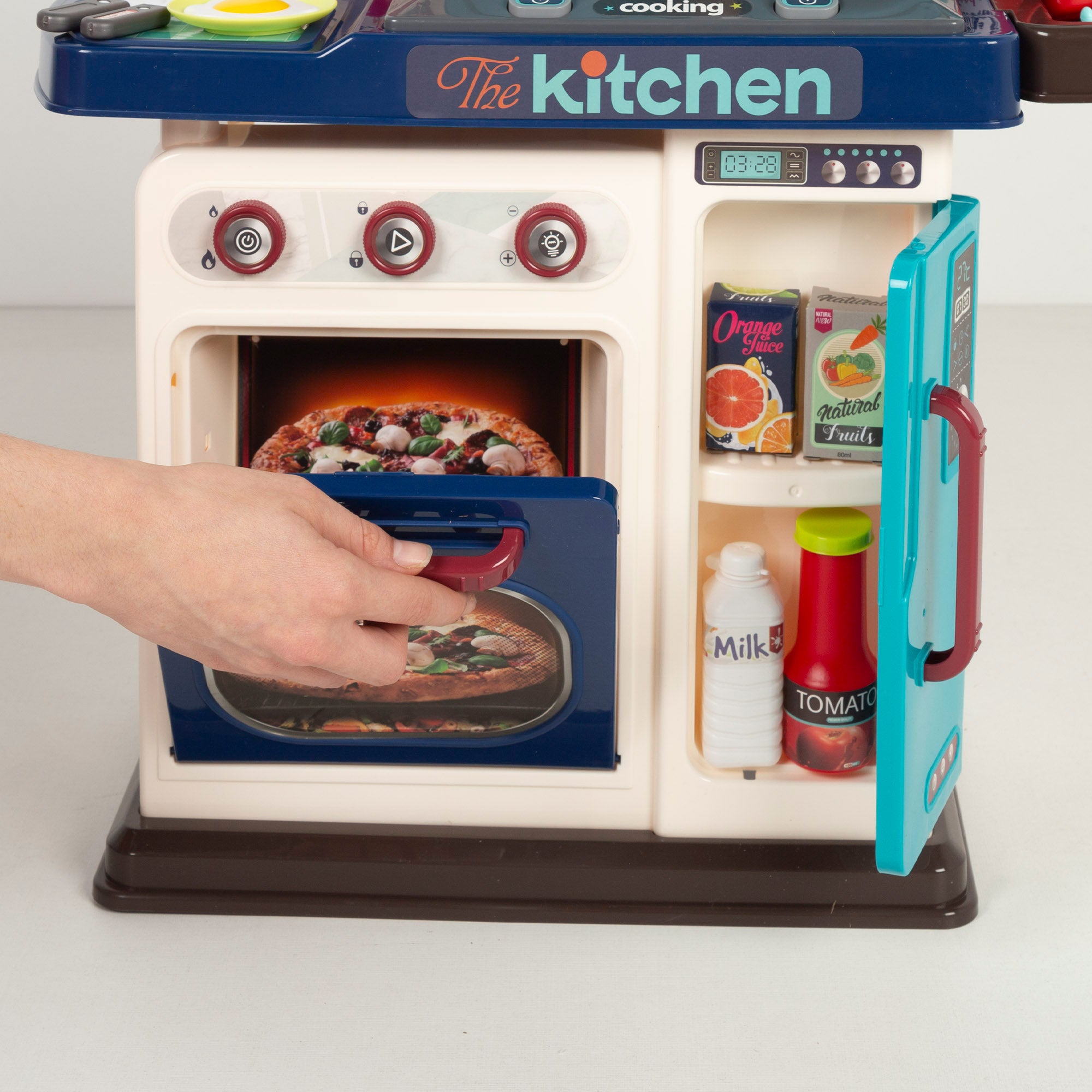 Cozinha de brinquedo elétrica com luz, som e acessórios 53x22x69 cm My Home