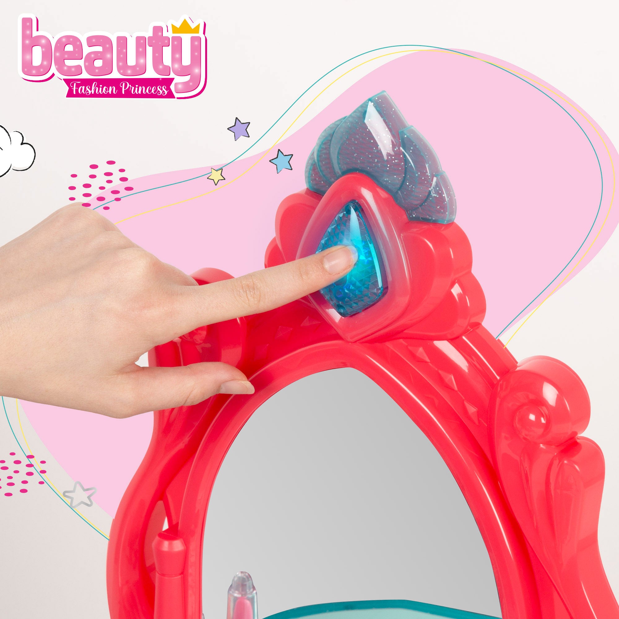 Tocador infantil luz y sonido con taburete Beauty