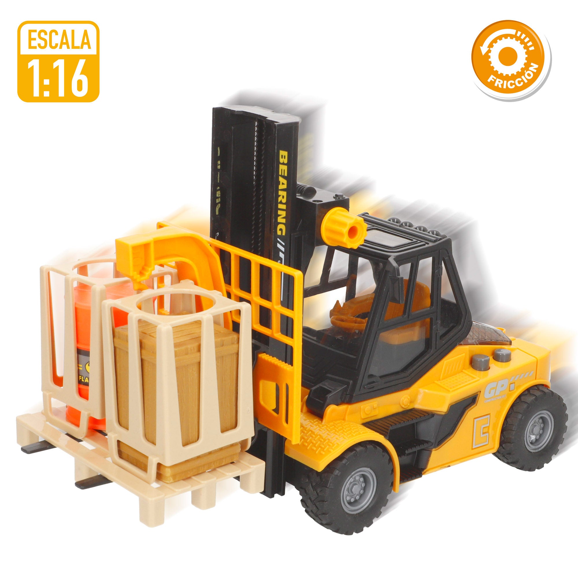 Carretilla elevadora juguete con luz y sonido 1:16 Speed & Go