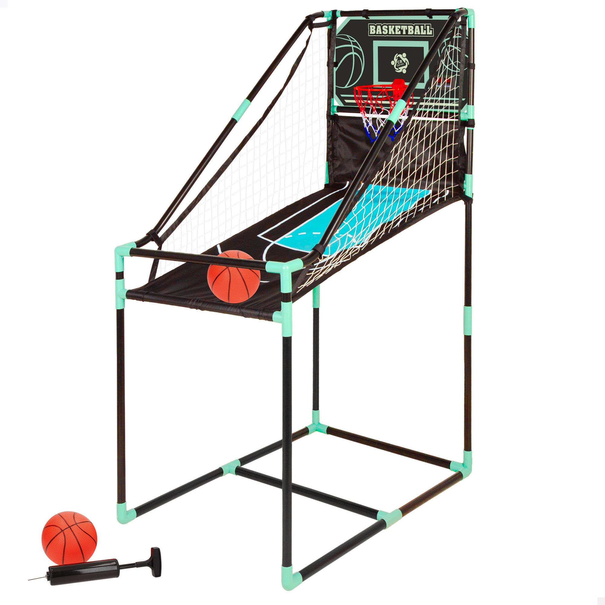 Canasta de baloncesto con estructura de retorno y marcador electrónico CB Games