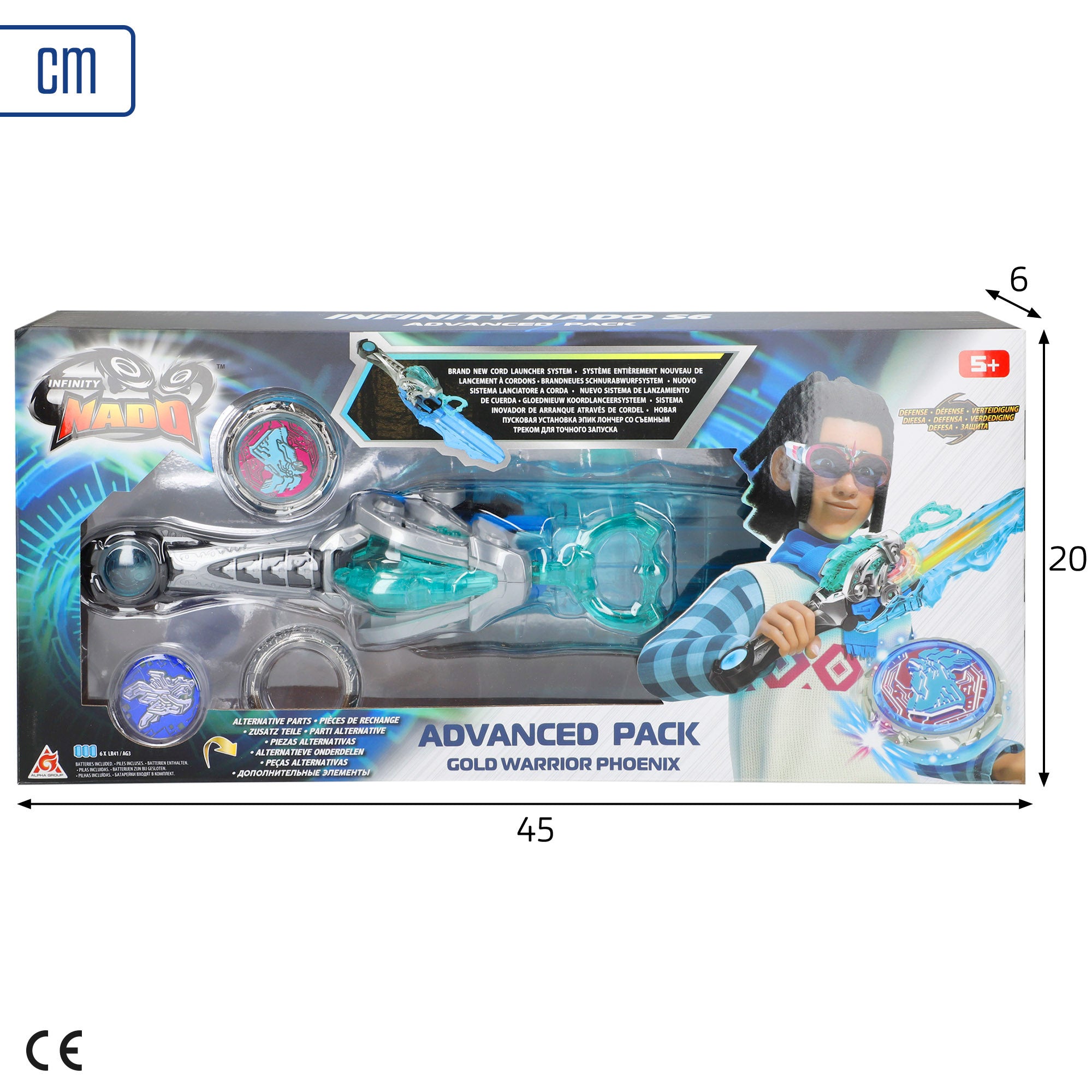 Infinity Nado Set Avanzado con espada y peonza Fénix Dorado