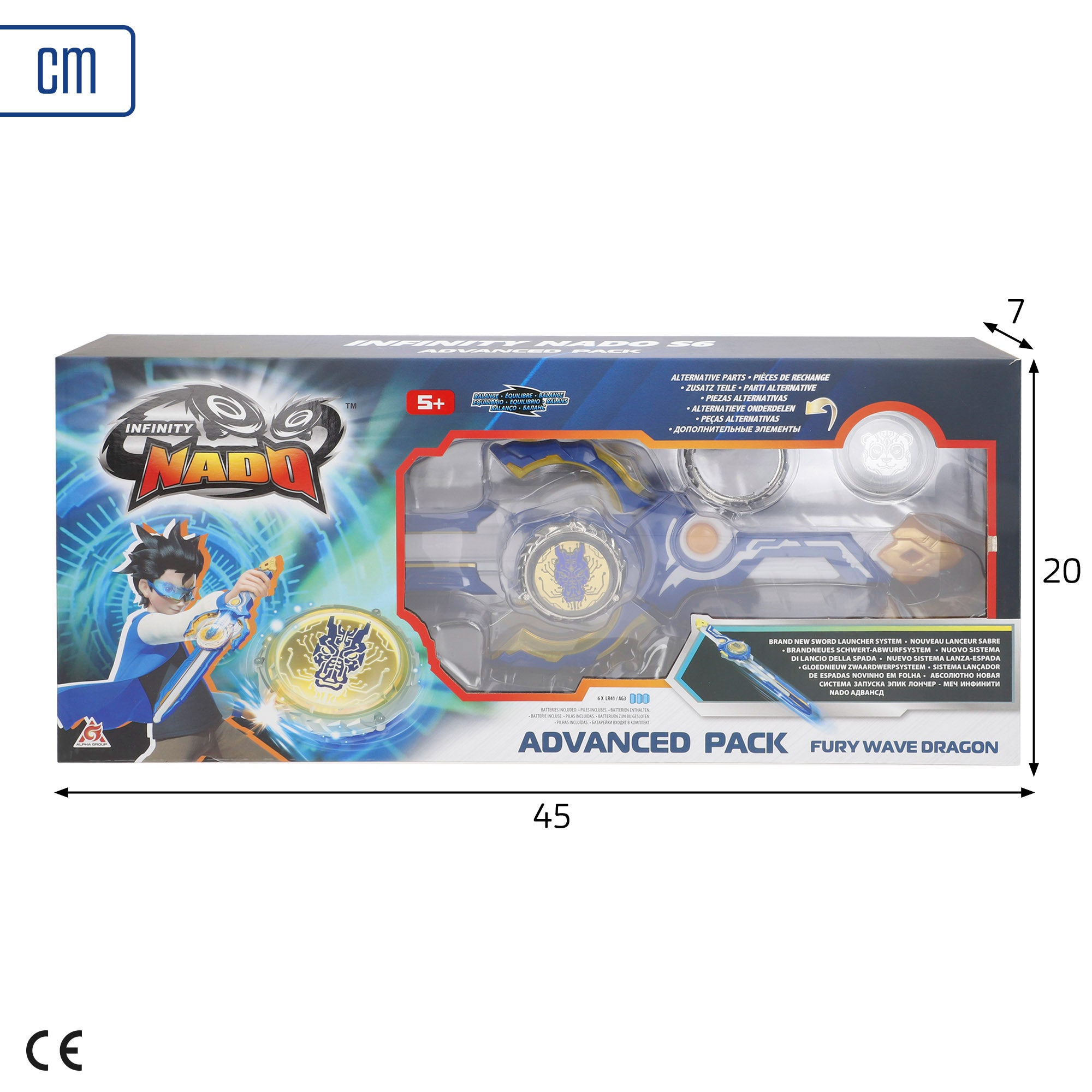 Infinity Nado Peonza con lanzador espada Pack Fury Wave Dragon