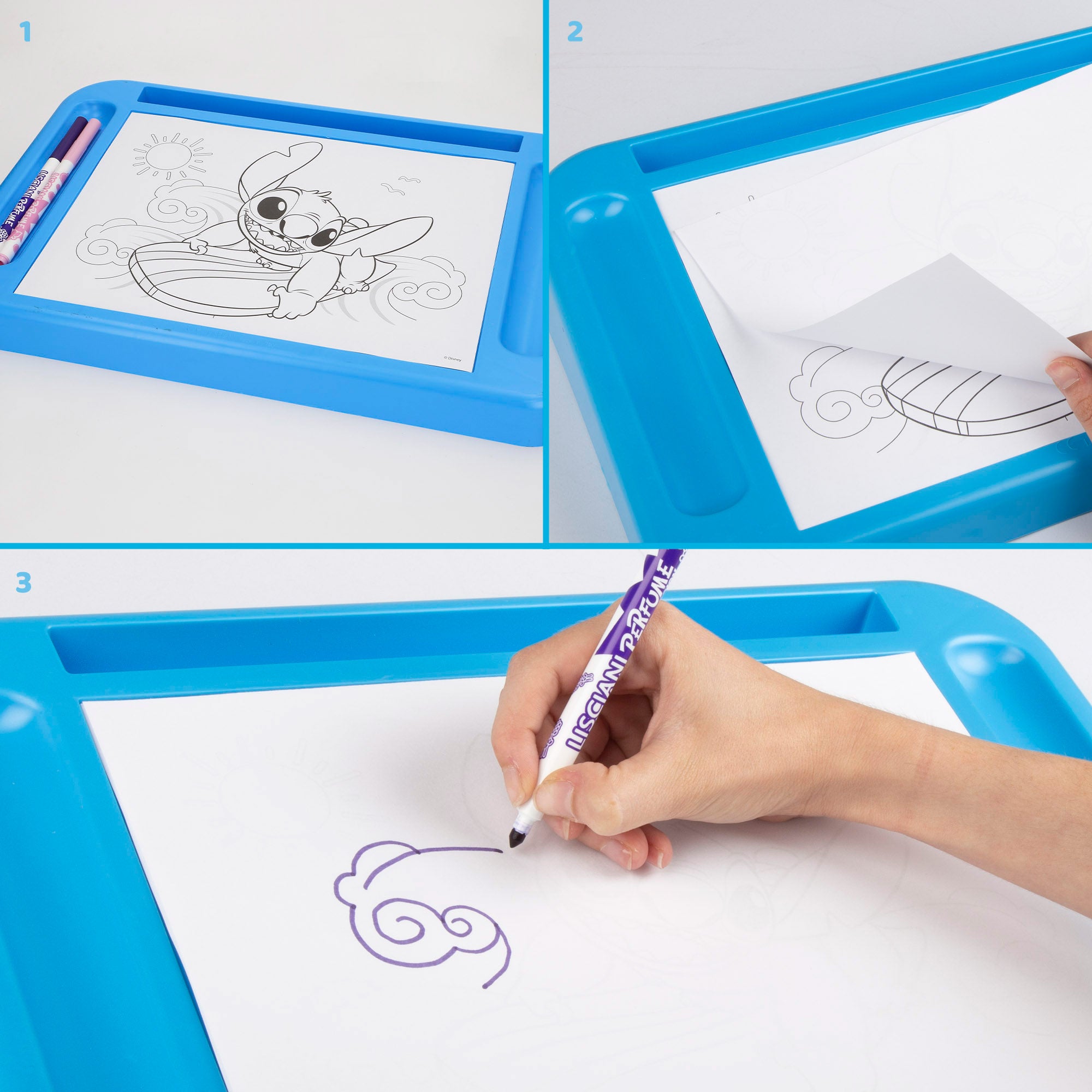 Disney Stitch Mesa de dibujo con luz