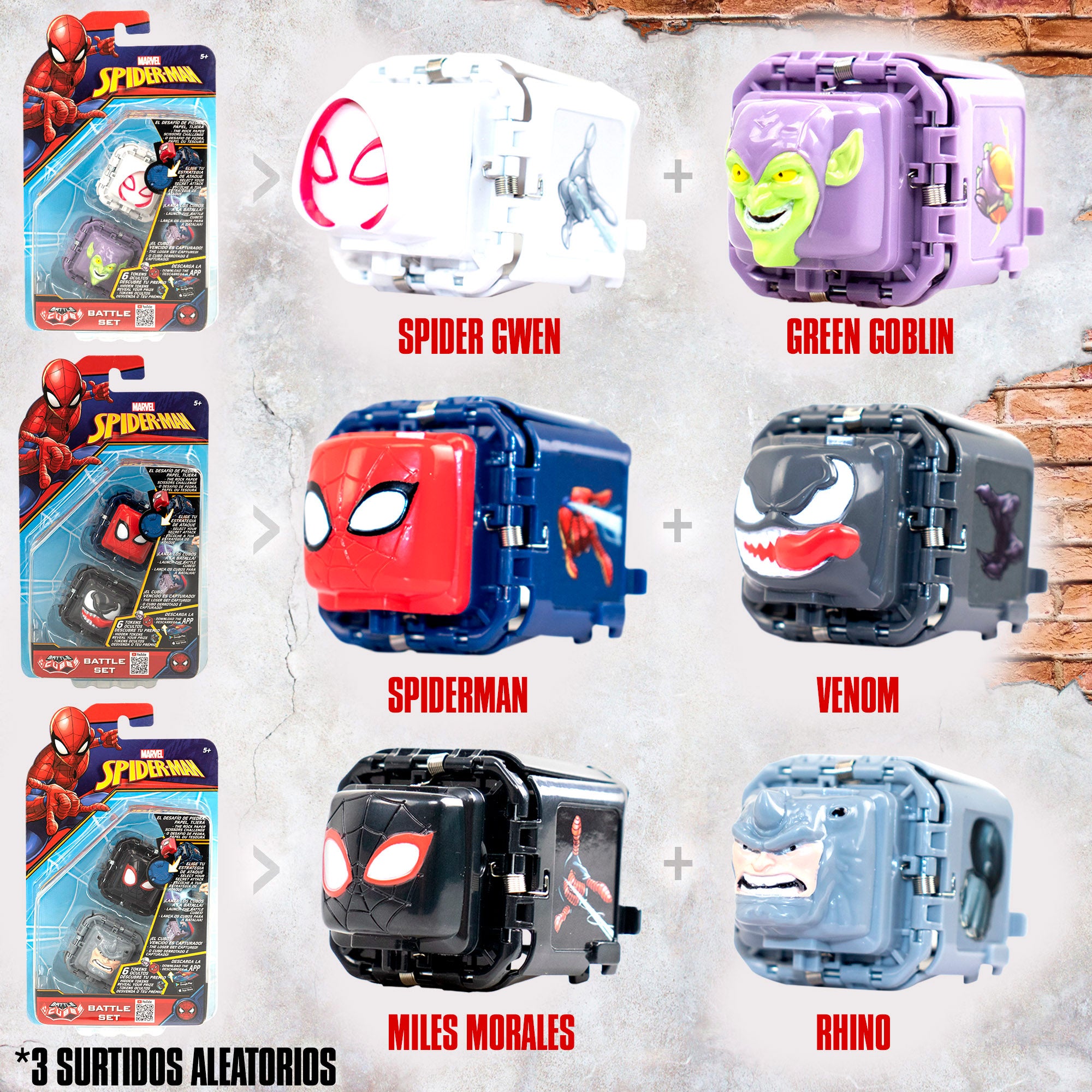 Battle Cubes Marvel Spider-Man set 2 cubos