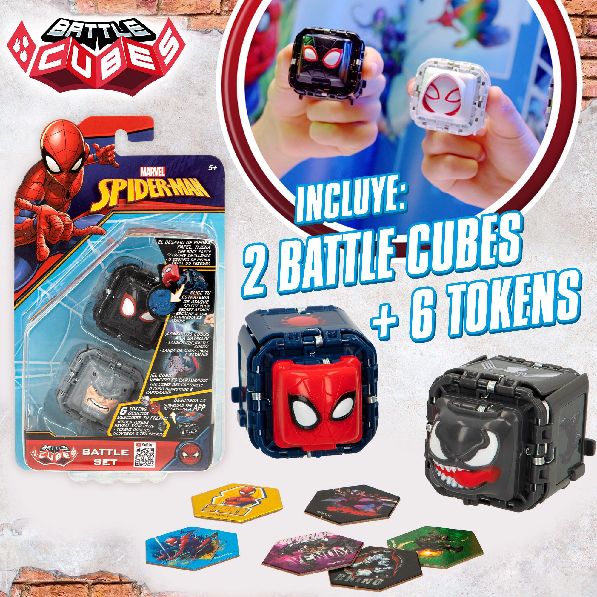 Battle Cubes Marvel Spider-Man set 2 cubos