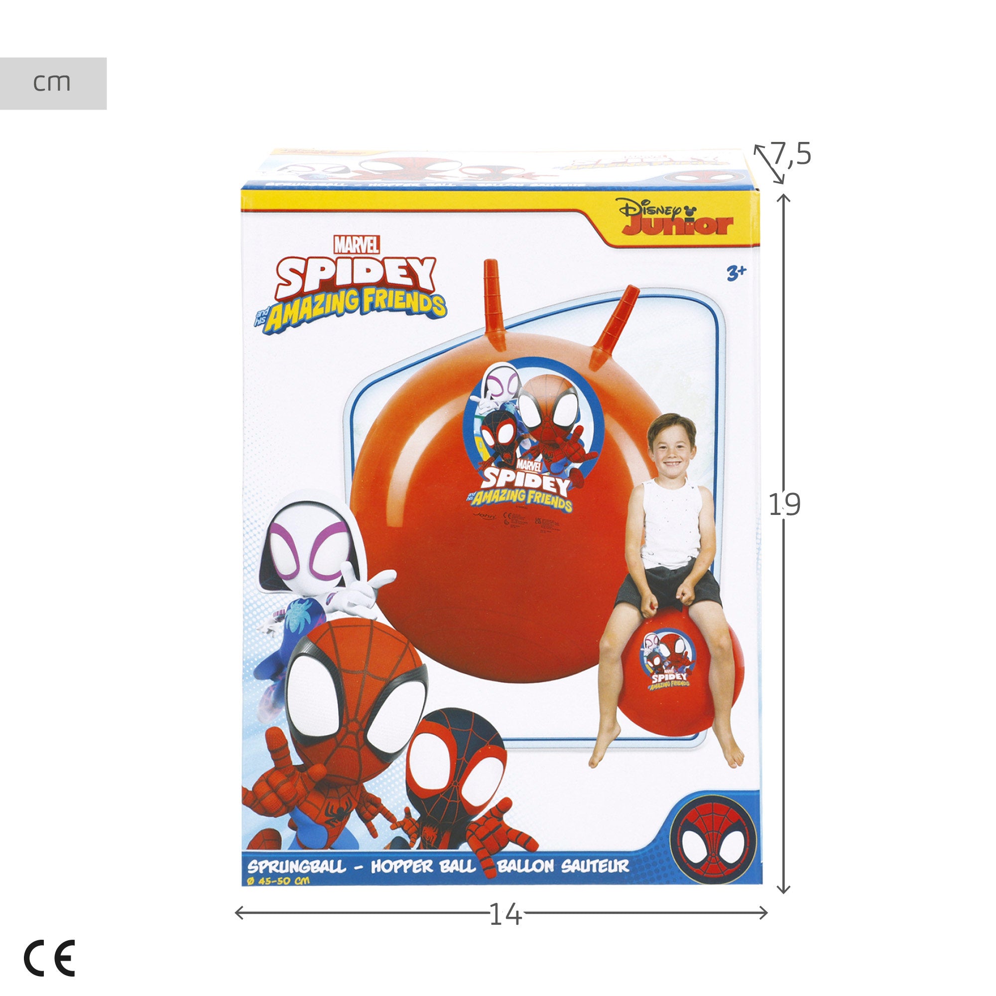 Spidey y su superequipo Pelota saltarina hinchable Ø45-50 cm