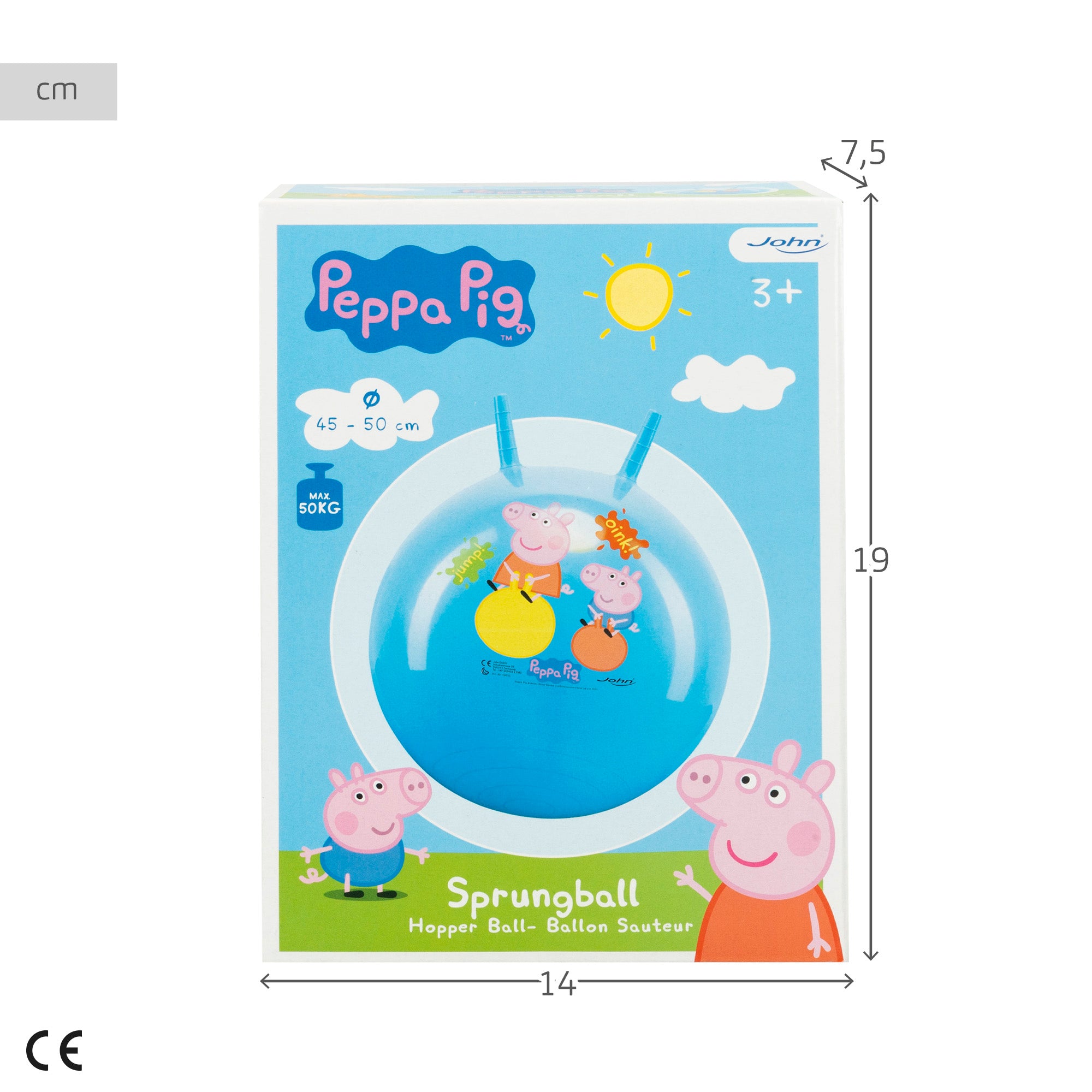 Peppa Pig Pelota saltarina hinchable Ø45-50 cm