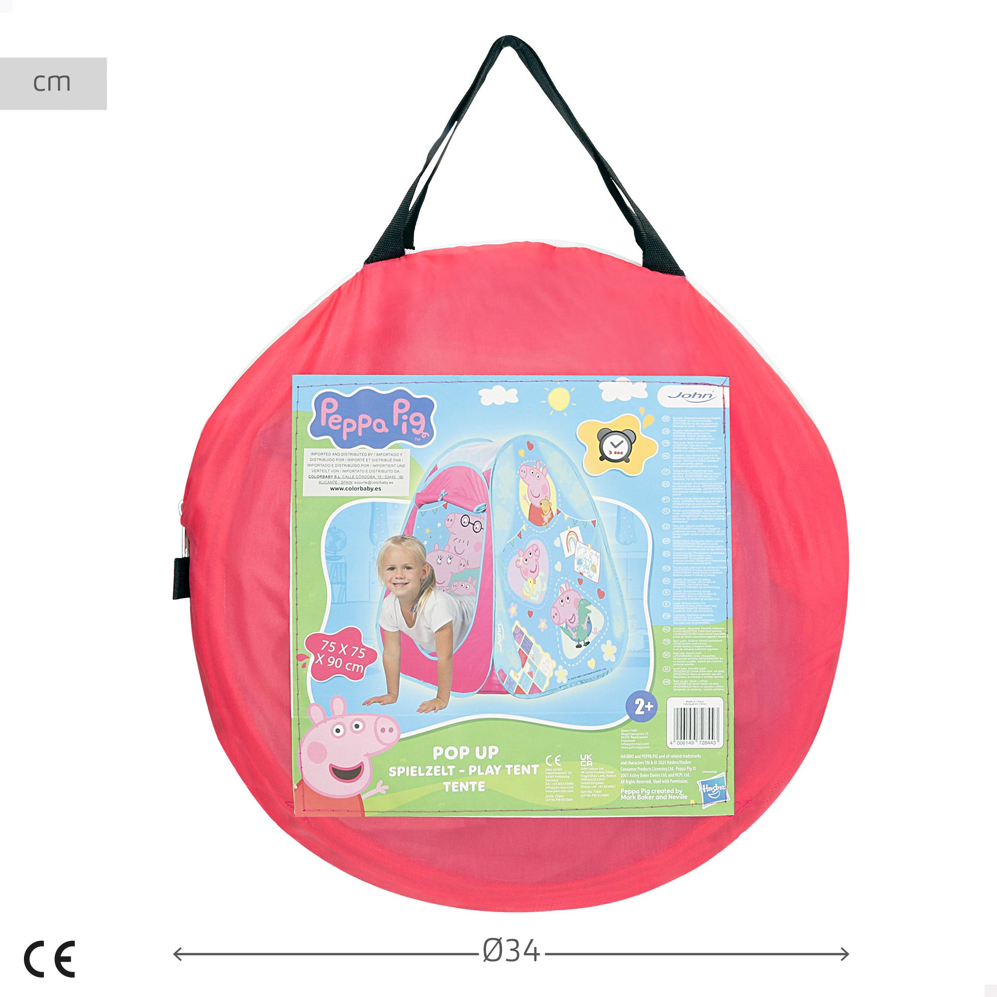 Peppa Pig Tienda de campaña infantil pop-up oficial