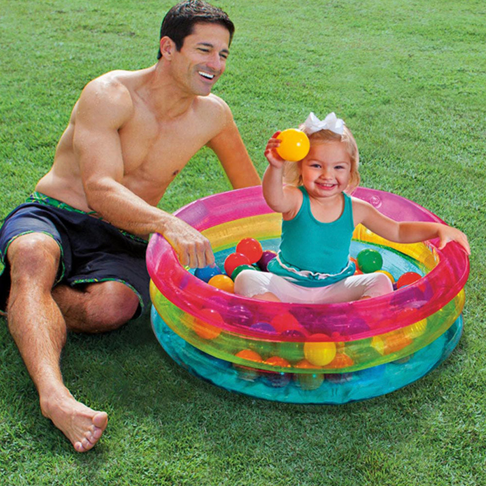 INTEX Piscina de bolas hinchable con 50 bolas de colores