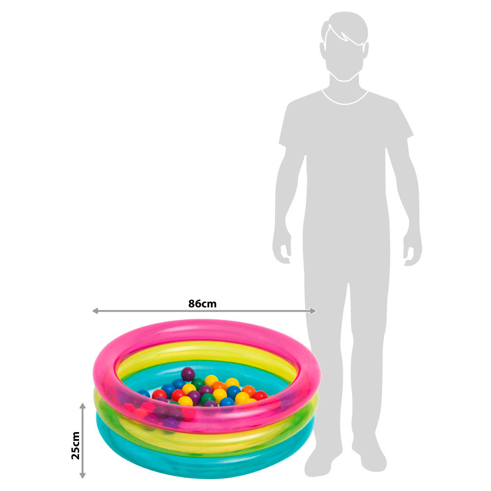 INTEX Piscina de bolas hinchable con 50 bolas de colores