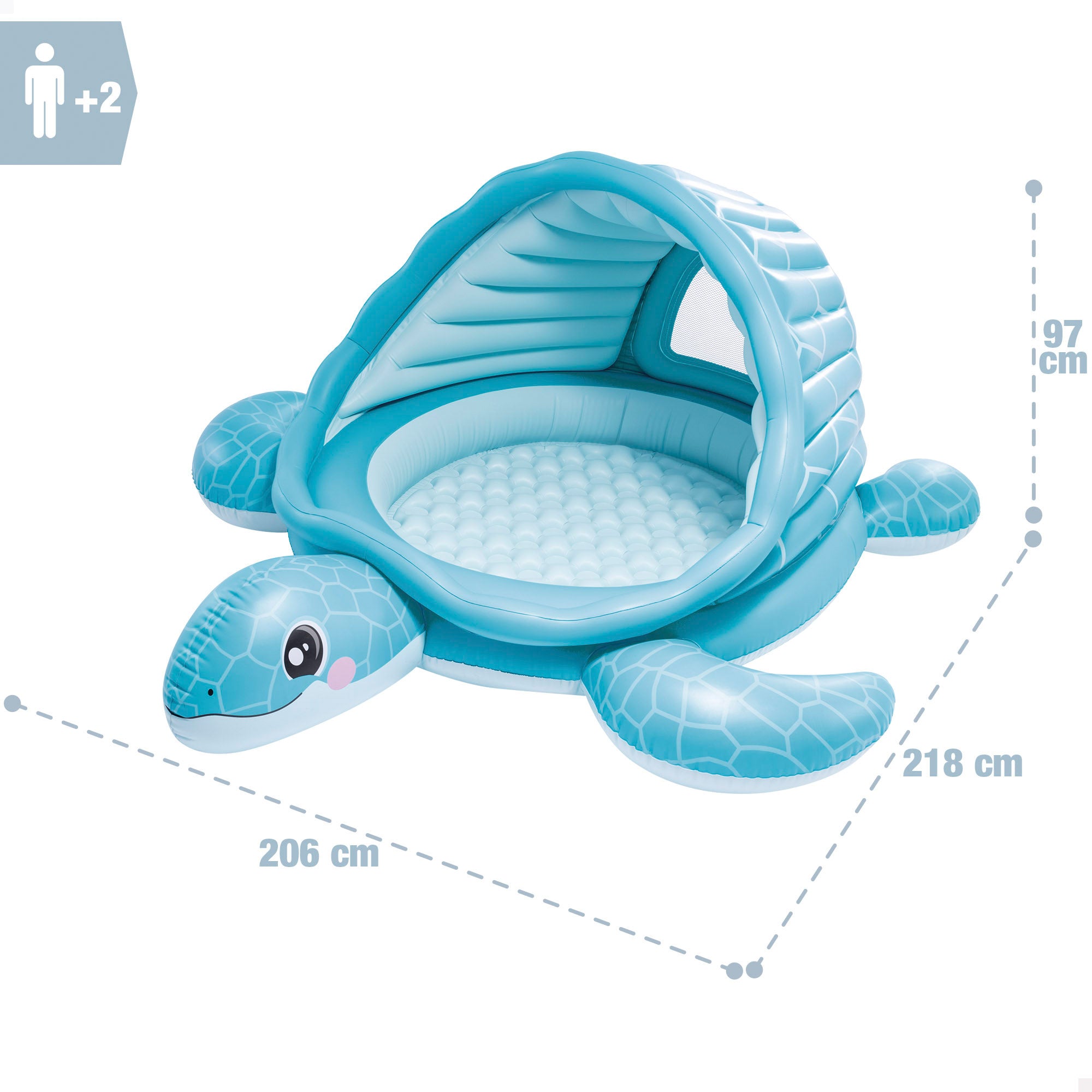 INTEX Centro de juego hinchable tortuga con 100 bolas multicolor